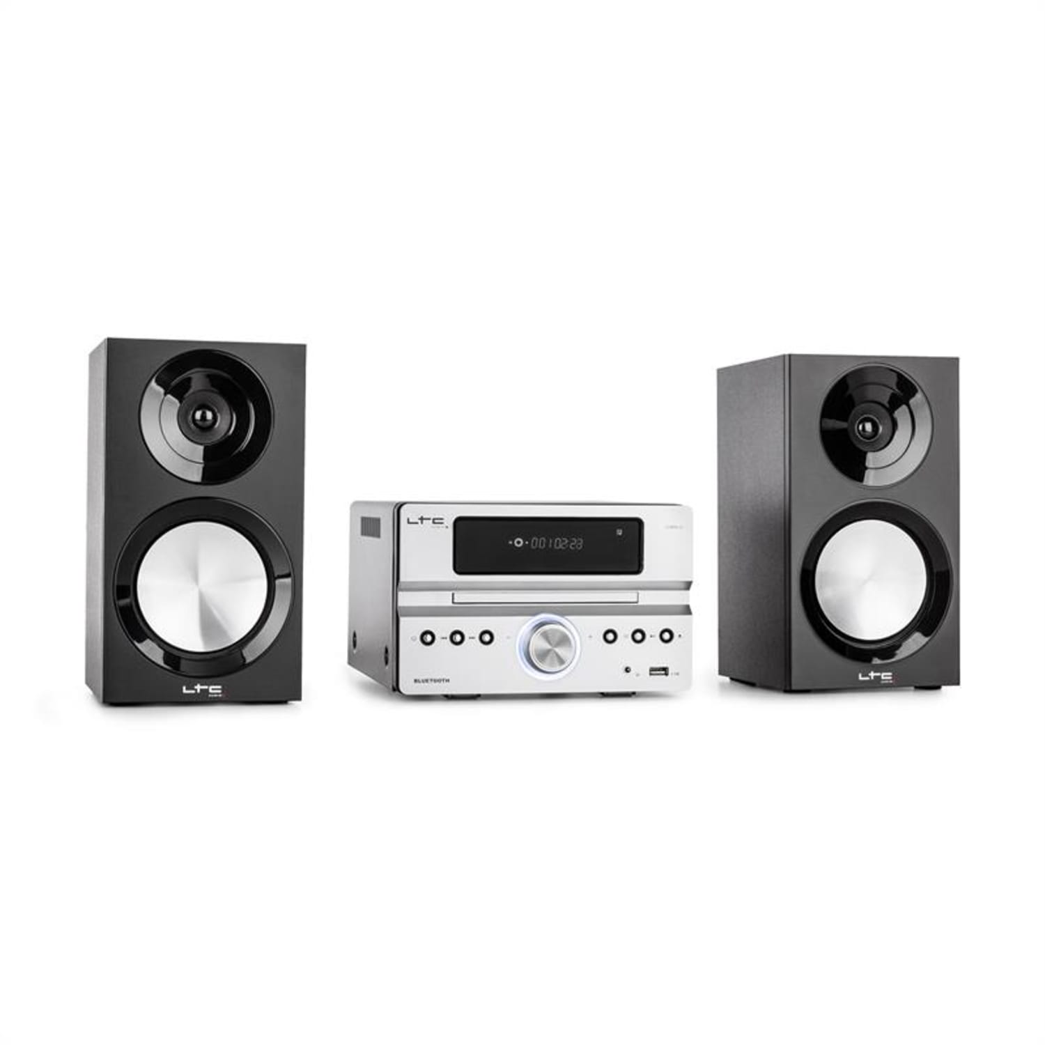 CDM90-BL, srebrna, mikro HiFi stereo sustav, 40 W, bluetooth, USB, CD, FM/AM 