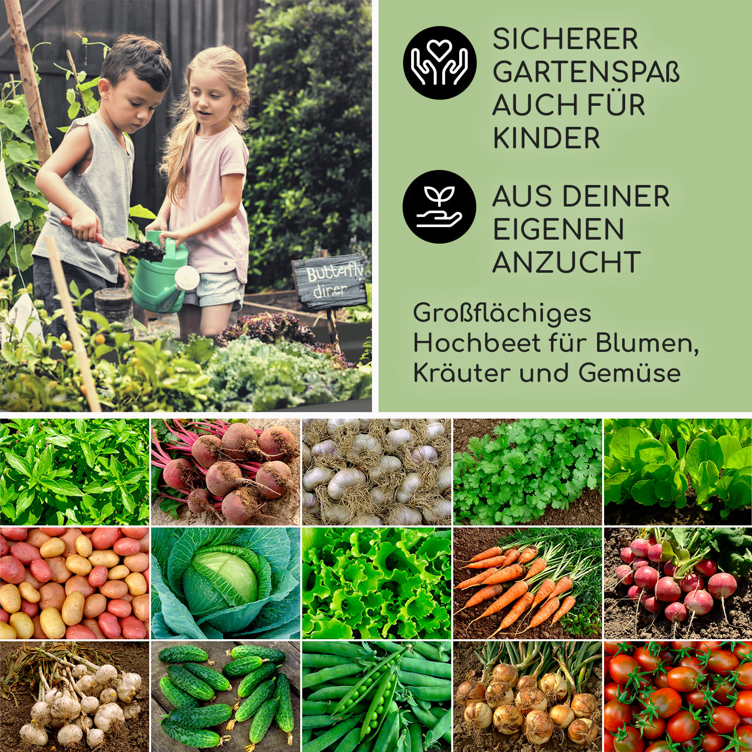 High Grow Hochbeet Gartenbeet 1,6m Zink-Alu-Beschichtung silber 