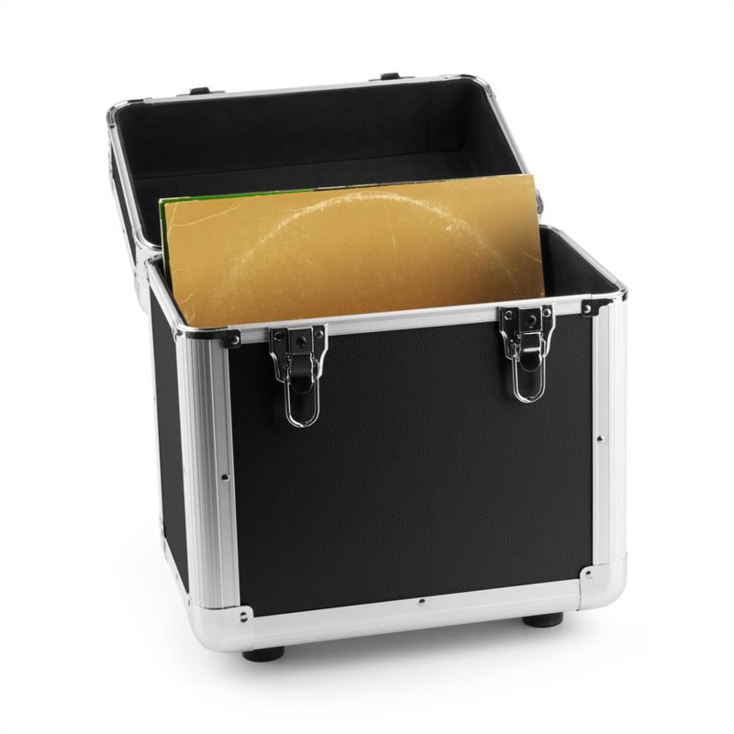 RC80 12" Aluminium Record Case Vinyl Case 80 LPs Black 