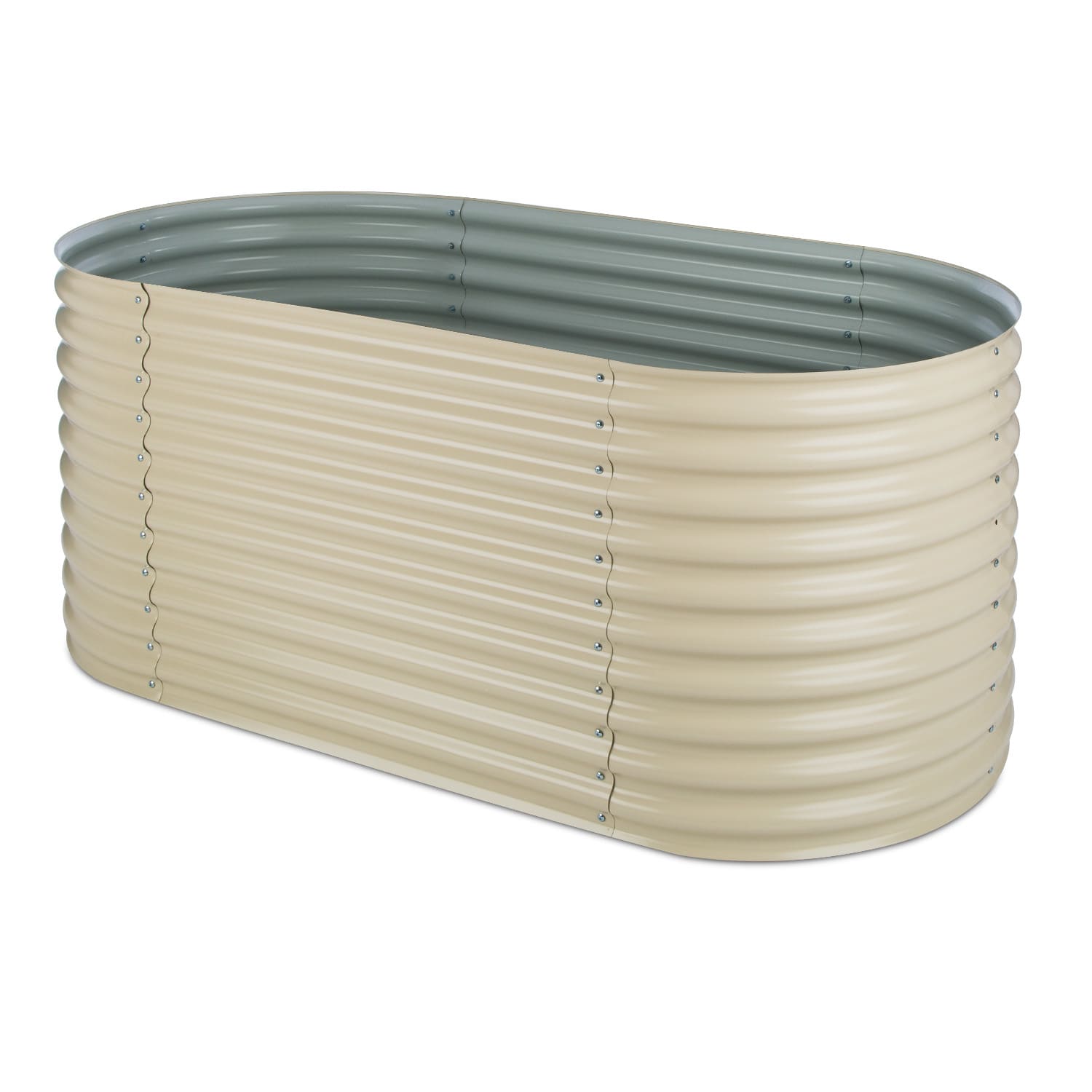 High Grow parterre elevado huerto urbano 2m zinc capa de aluminio beige 200 x 100 x 80 cm | Crema