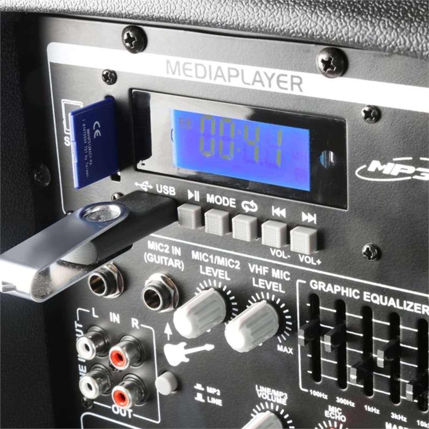 AP1500PAMobilna naprava 38 cm (15") Bluetooth USB SD MP3 VHF Polnilna baterija