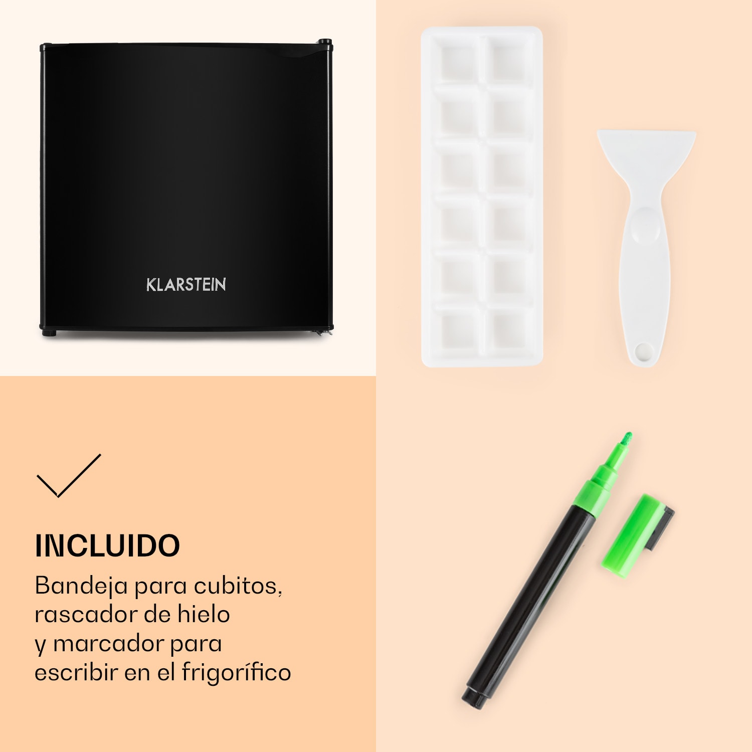 Frigorífico Spitzbergen Aca 46 litros, congelador 4 litros, 1 estante 46 L | Negro