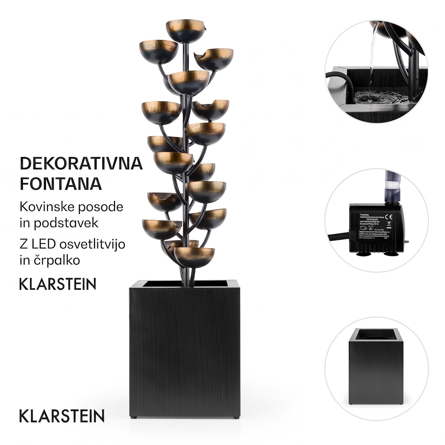 JOSHUA TREE VRTNA FONTANA, VODOMET, ČRPALKA 5W, 10 M KABEL 