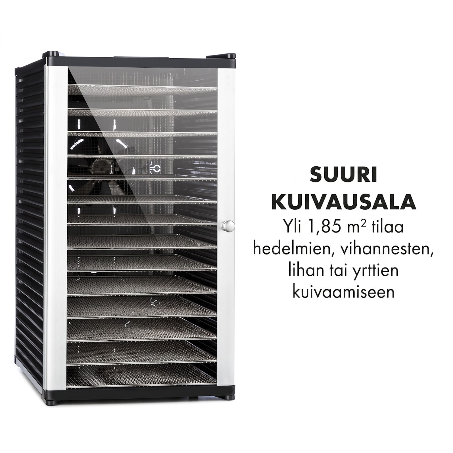 Fruit Jerky 14 -kuivuri 1000W 30–70 °C 14 hyllyä ajastin LC-näyttö 14 tasoa