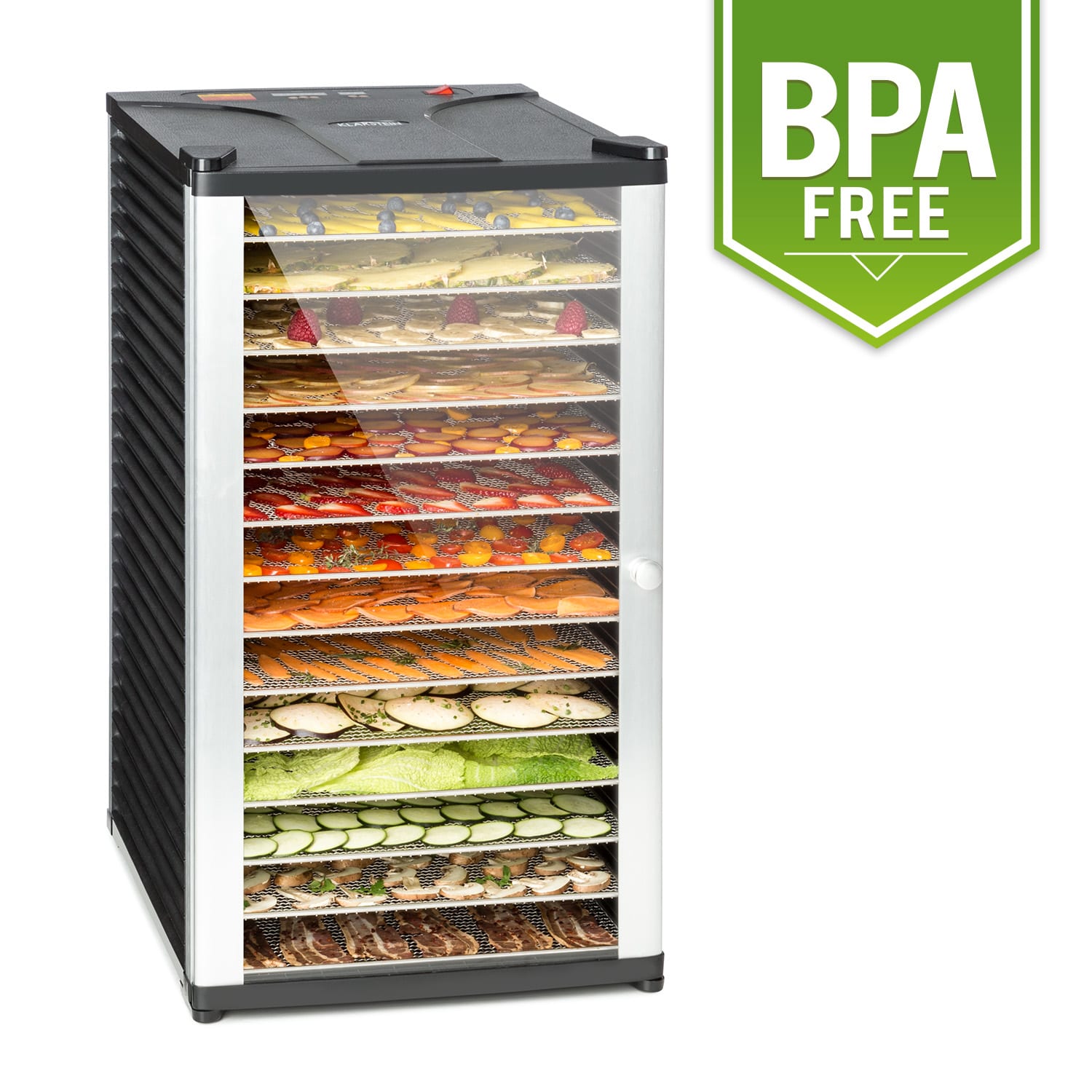 Fruit Jerky 14, sušička ovocia, 1000 W, 30-70 °C, 14 poschodí, LCD displej 14 roštov