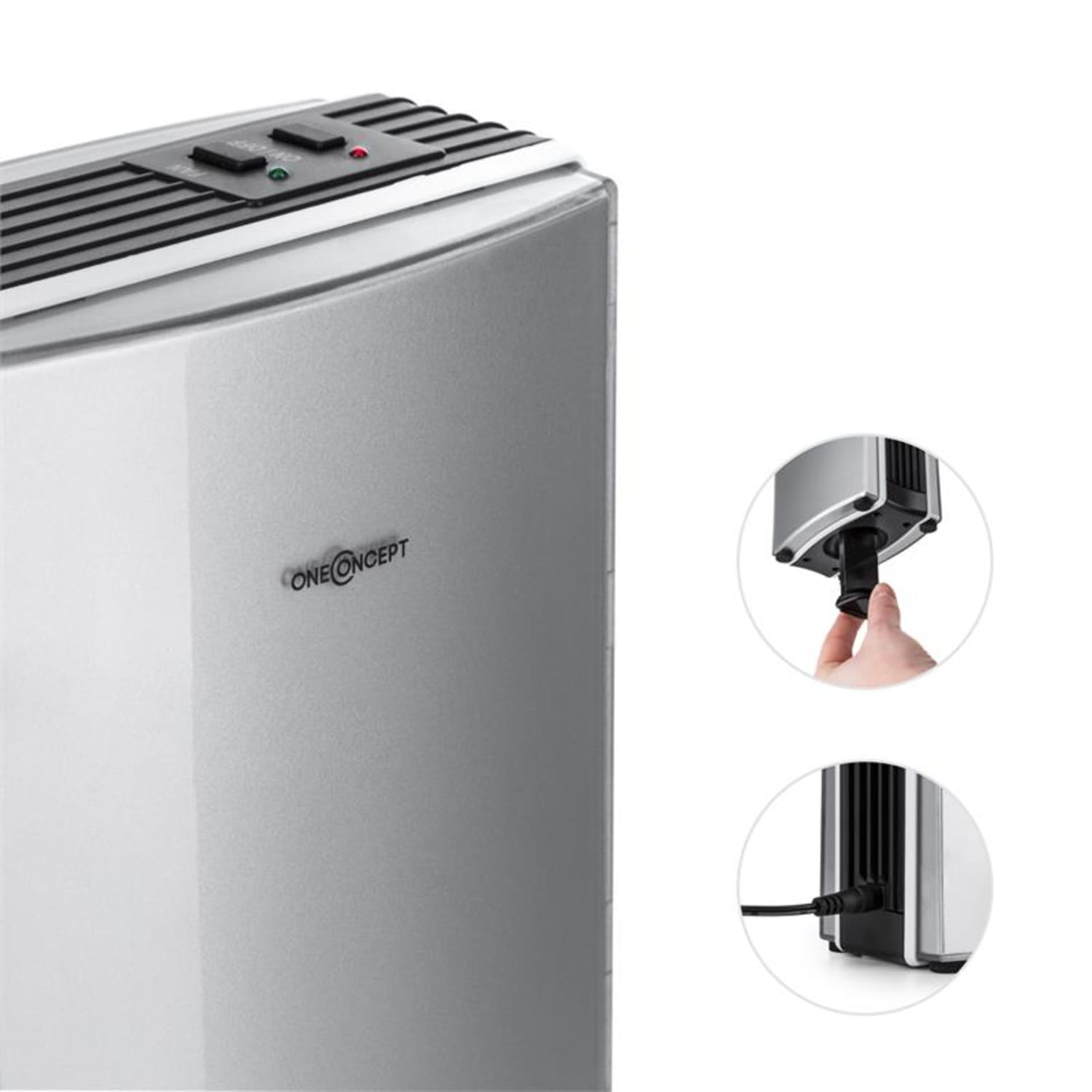 St. Oberholz Office A ionisator & ventilator luchtreiniger - zilver Zilver Metallic