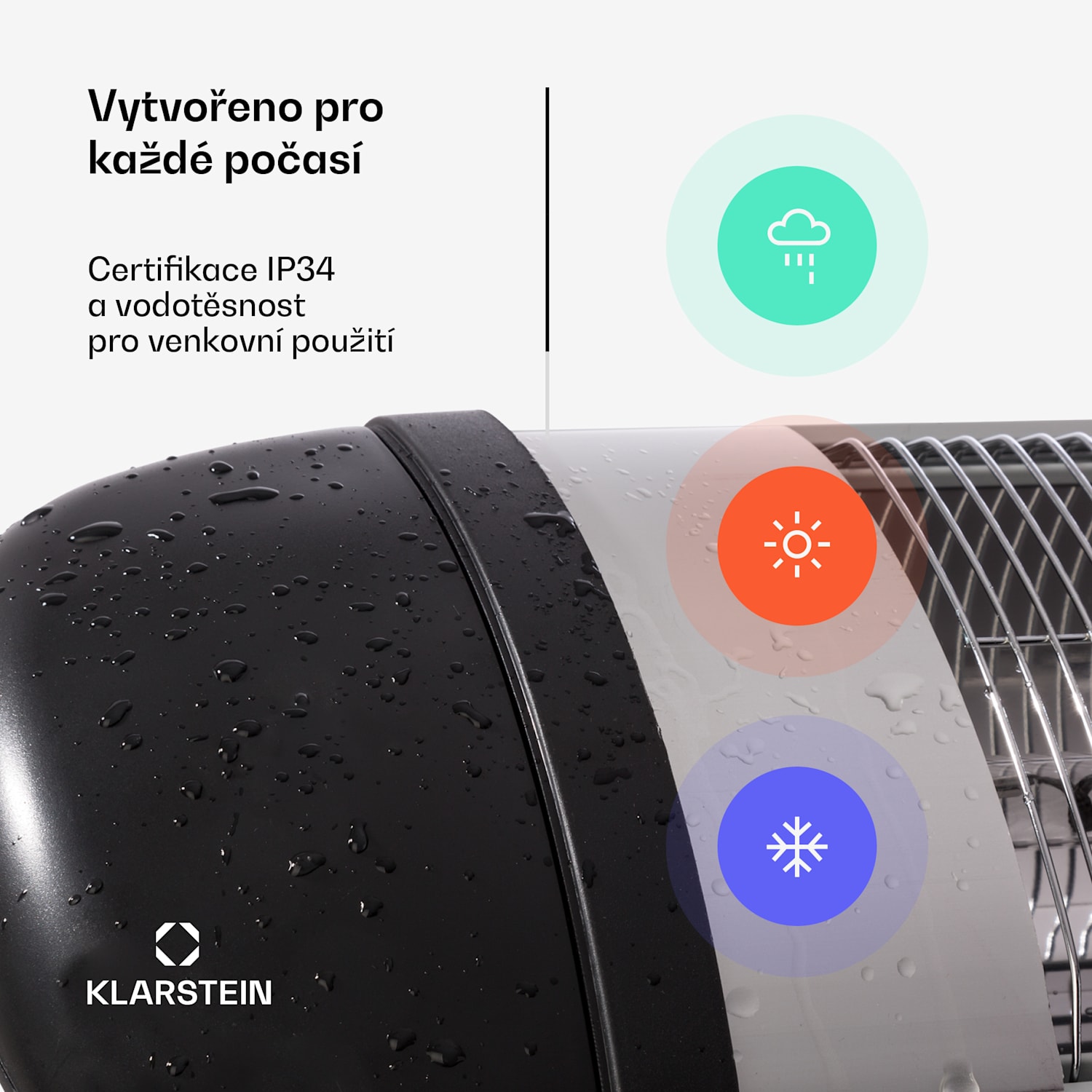 Rising Sun, infračervený ohřívač, 850/1650/2500 W, hliník Vycházející slunce