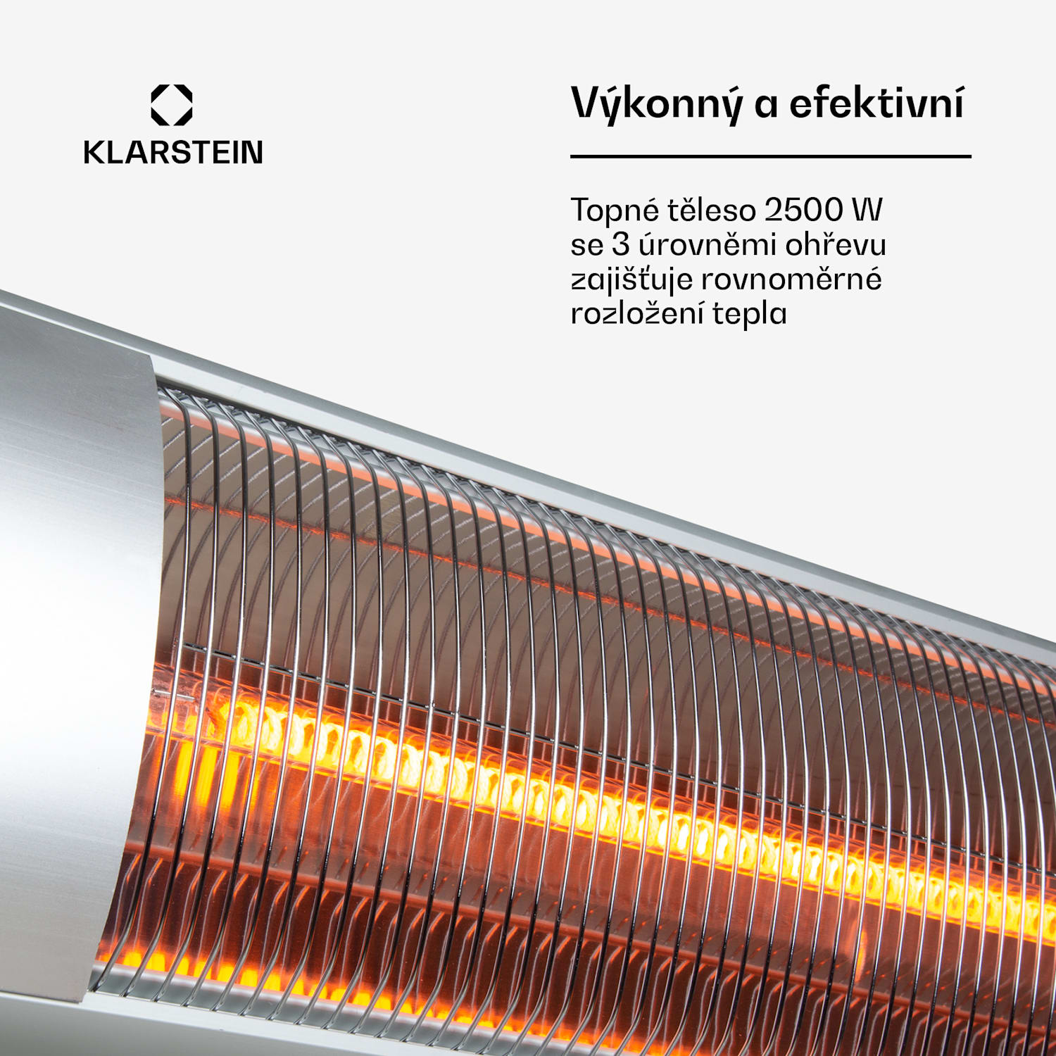 Rising Sun, infračervený ohřívač, 850/1650/2500 W, hliník Vycházející slunce