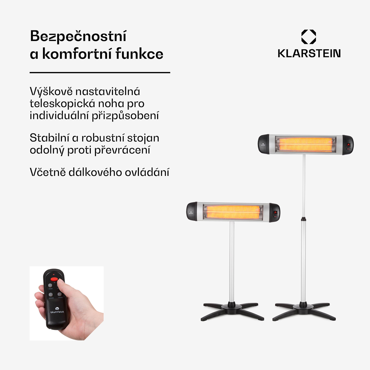 Rising Sun, infračervený ohřívač, 850/1650/2500 W, hliník Vycházející slunce