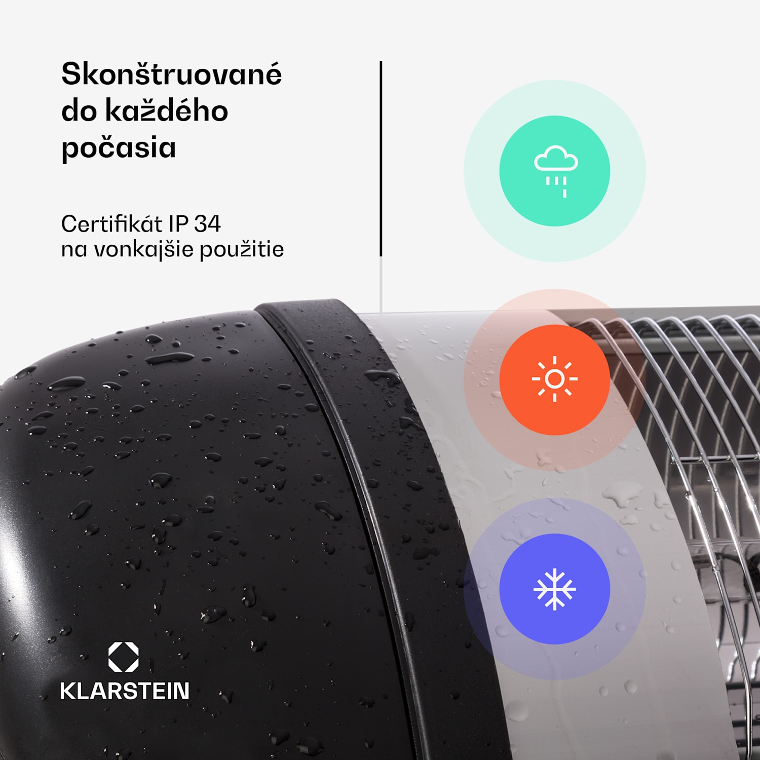 Rising Sun, infračervený ohrievač, 2500 W, výškovo nastaviteľný, hliník Vychádzajúce slnko