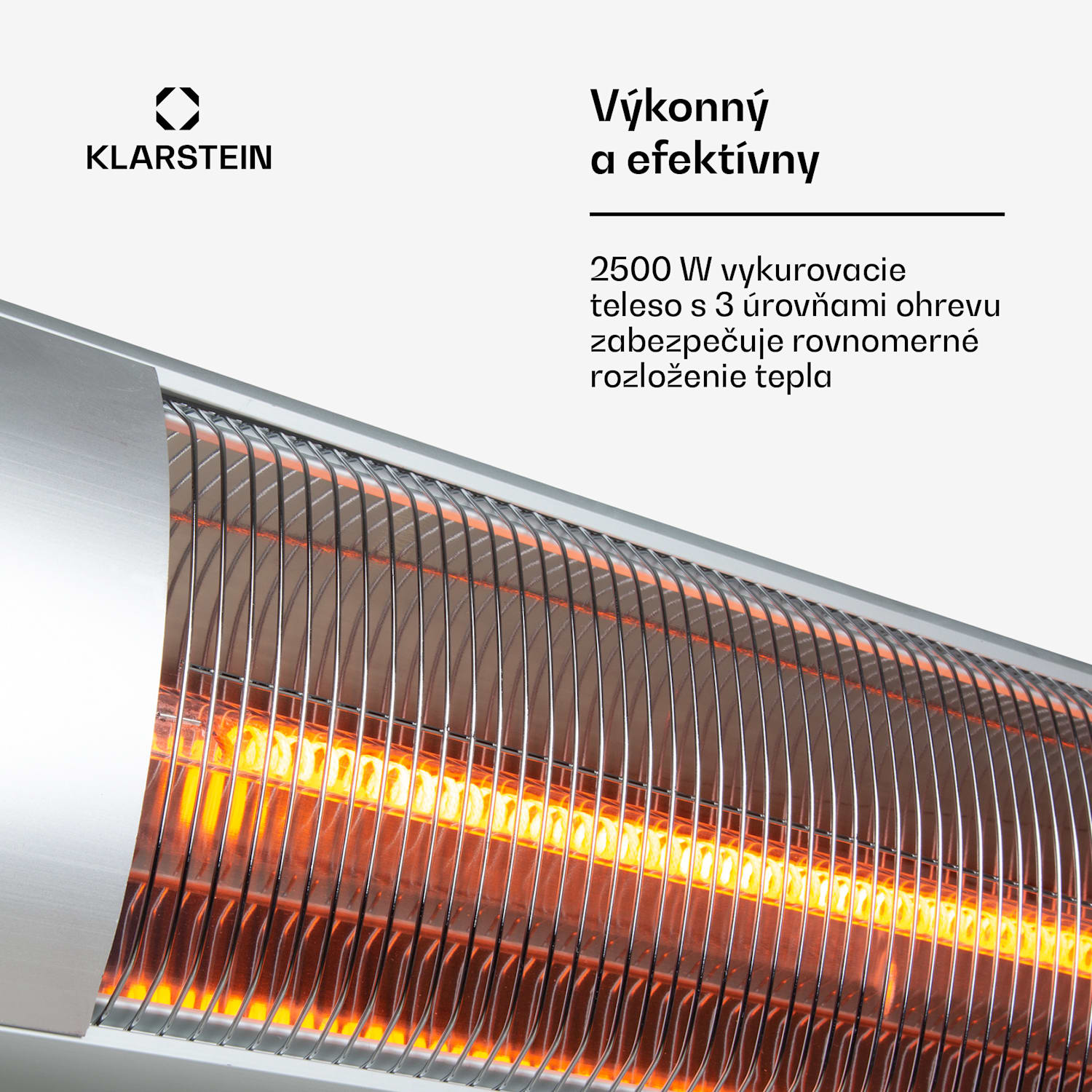 Rising Sun, infračervený ohrievač, 2500 W, výškovo nastaviteľný, hliník Vychádzajúce slnko