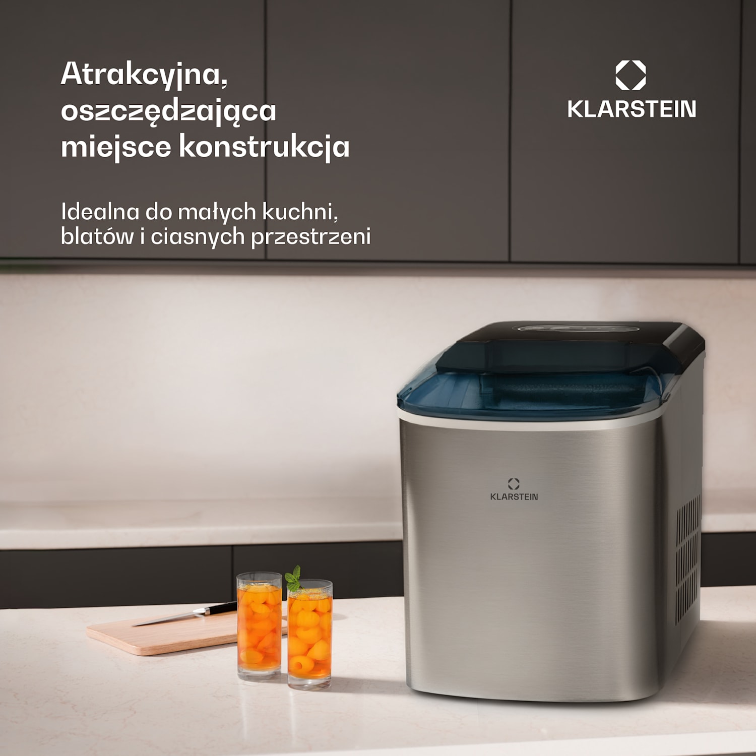 On-The-Rock kostkarka do lodu LED | 12kg /24 godz. | 2.1l | stal nierdzewna czarna 