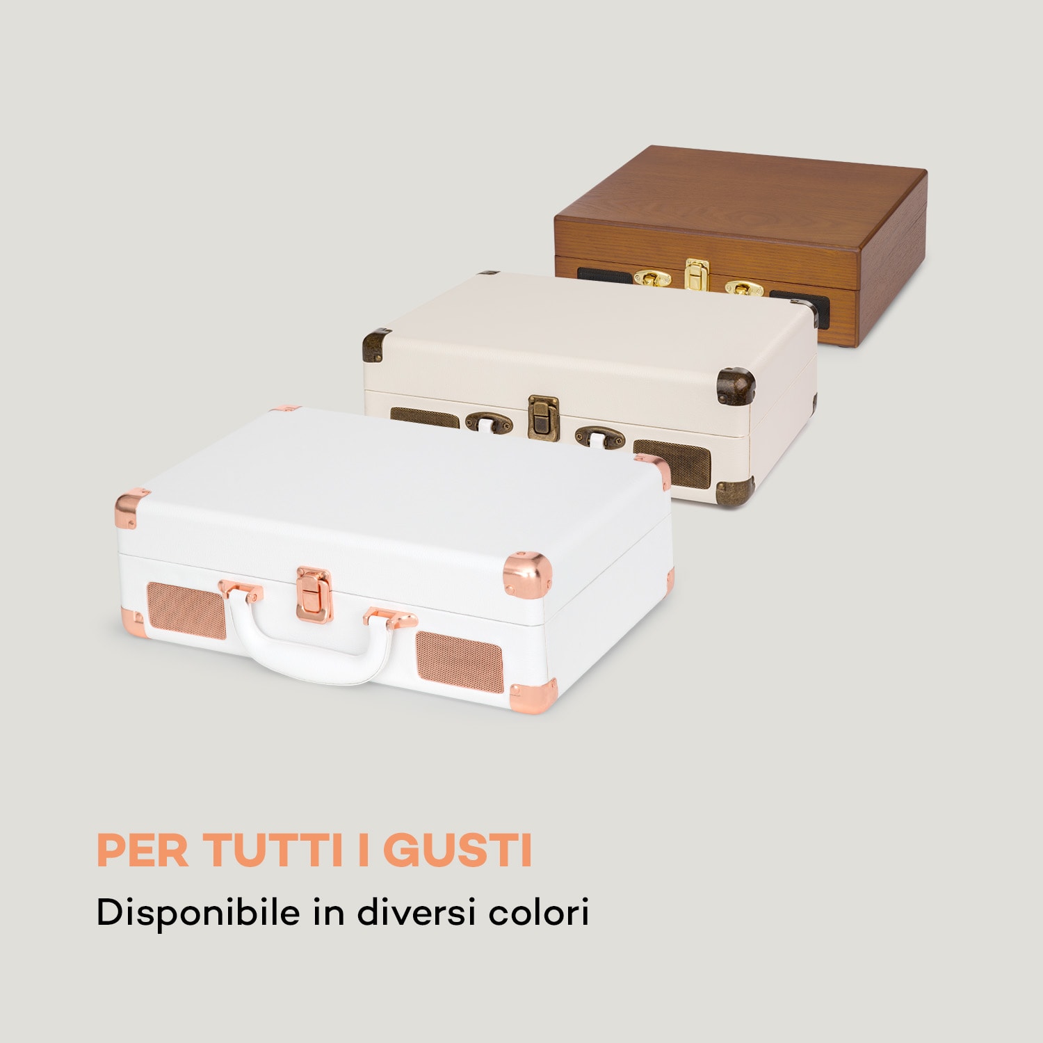 Nostalgy by Peggy Sue Giradischi Retrò LP USB AUX Bianco/Rosa dorato 