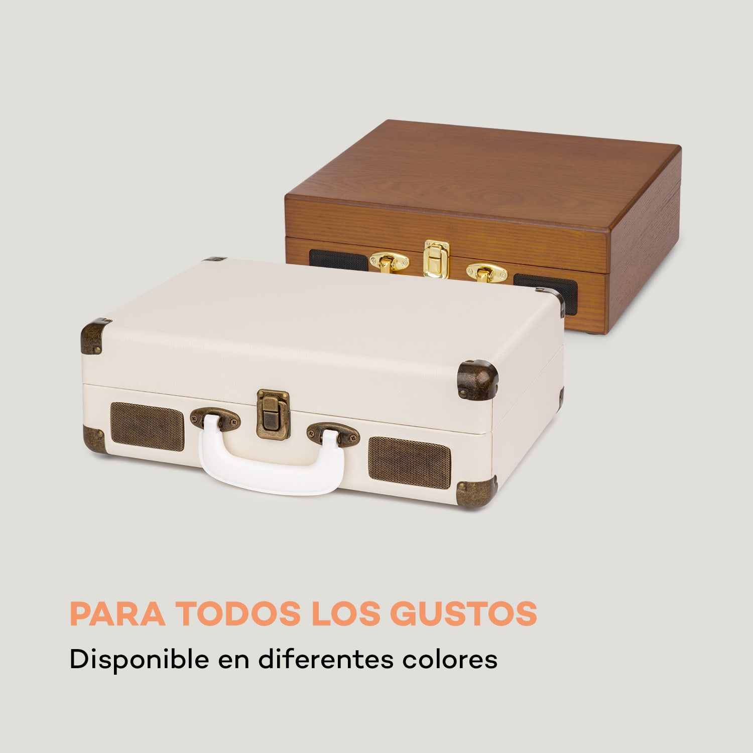 Nostalgy by auna Peggy Sue Tocadiscos retro LP USB AUX aspecto de madera/oro 