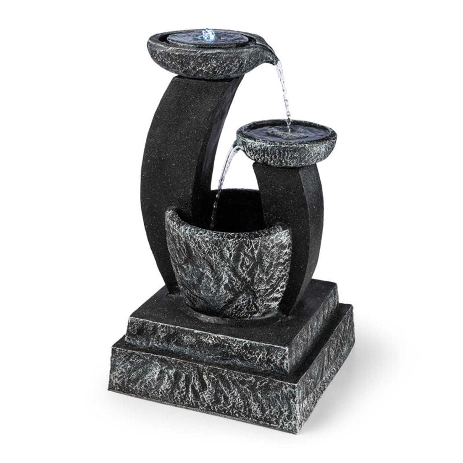 Fantaghiro Fontana Decorativa da Giardino LED Solare 3W Poliresina Roccia 