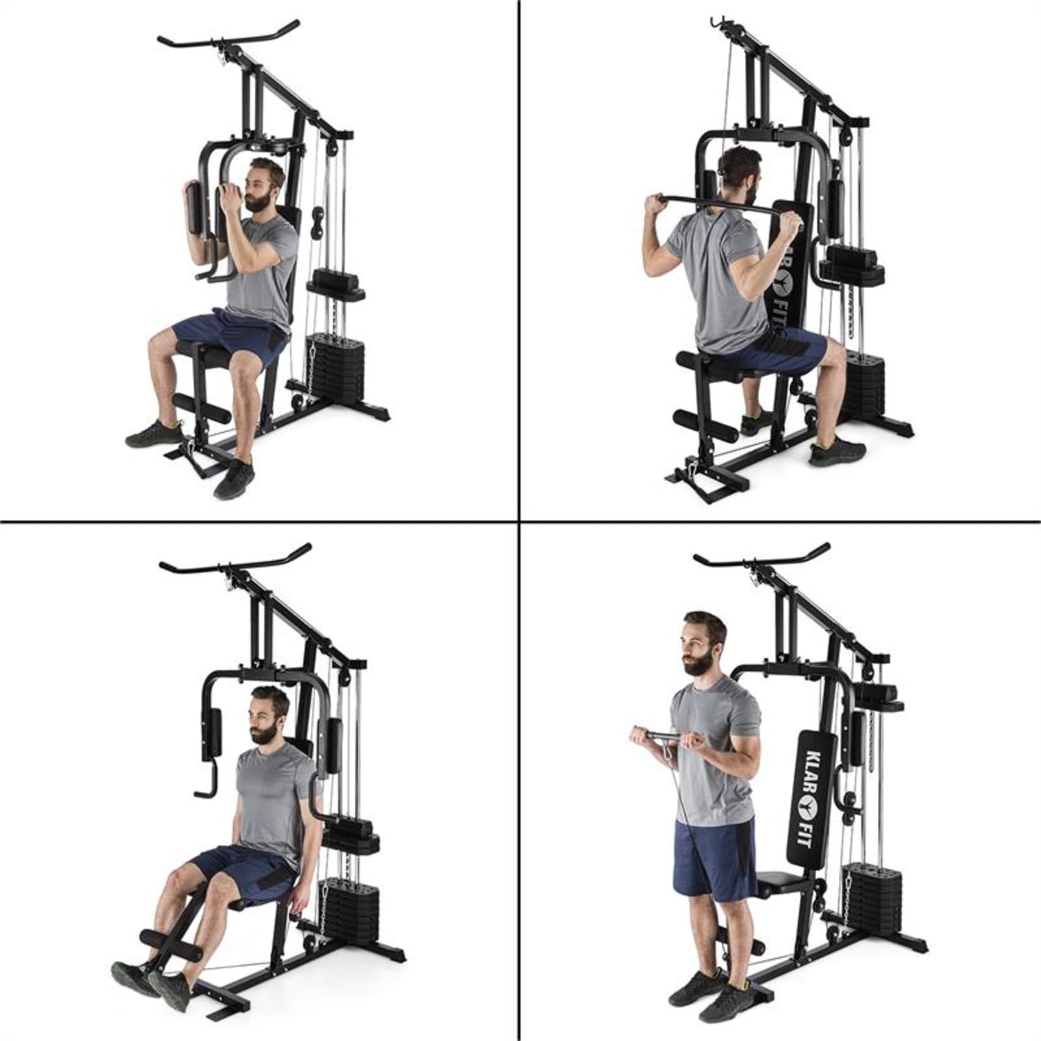 Strongbase, wielofunkcyjny atlas do ćwiczeń, 45 kg/100 lbs, stal, kolor czarny