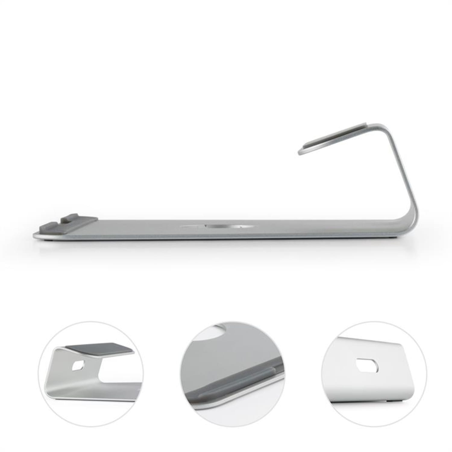 A-ST-1 Laptop-Halterung Notebook-Ständer 18° Aluminium silbern 