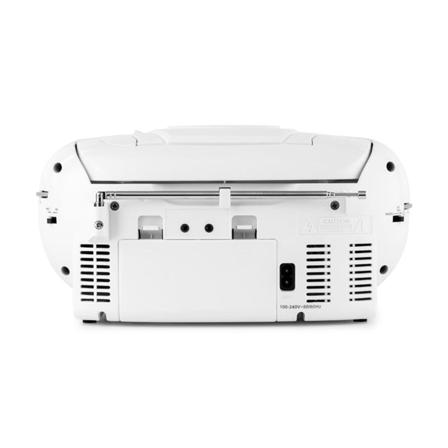 BoomBerry boombox ghettoblaster radio CD/MP3 speler cassettedeck - wit Wit