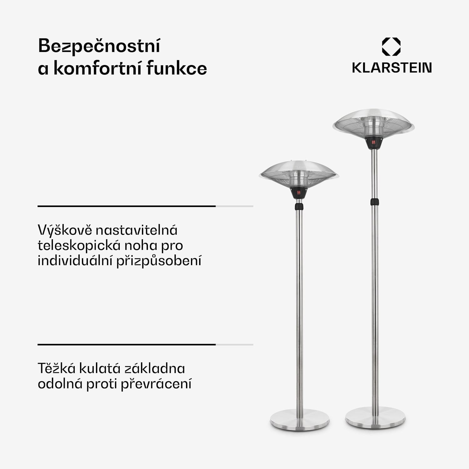 Heat Guard, infračervený ohřívač, 2100 W, výškově nastavitelný, IR ComfortHeat, IP44 