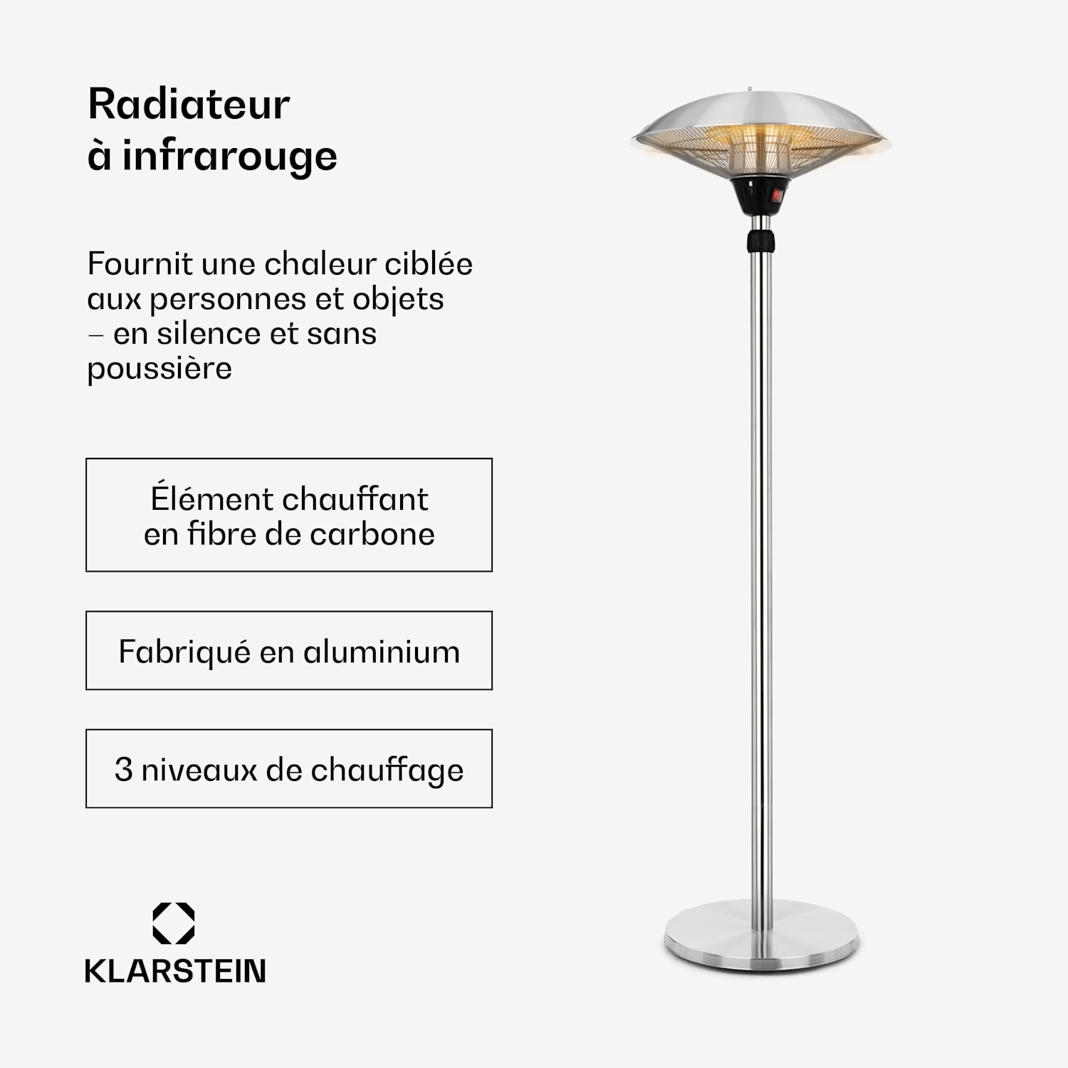 Heat Guard infrarood verwarming IP44 in hoogte verstelbaar IR ComfortHeat 2100 W 