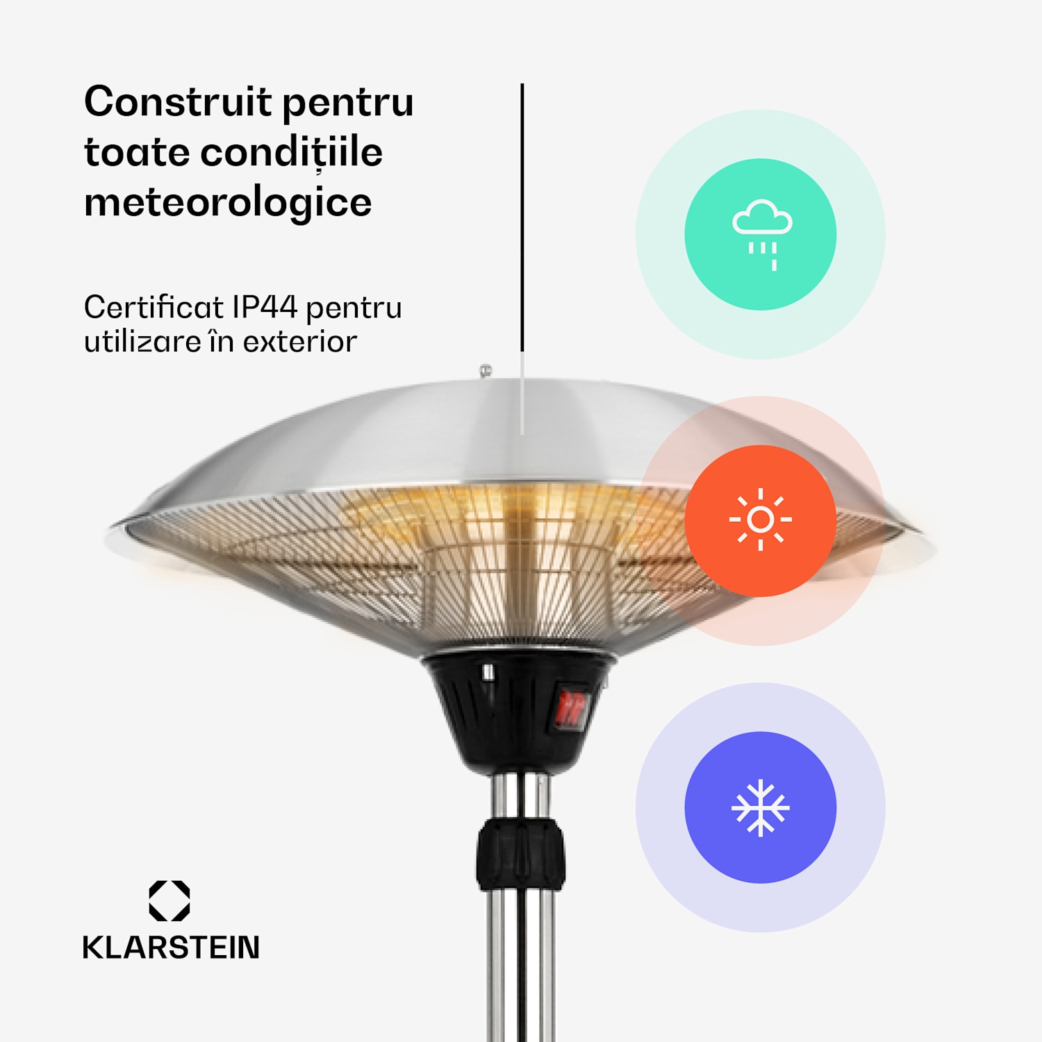 Heat Guard, încălzitor radiant cu infraroșu, IP44, reglabil pe înălțime, IR ComfortHeat, 2100W 
