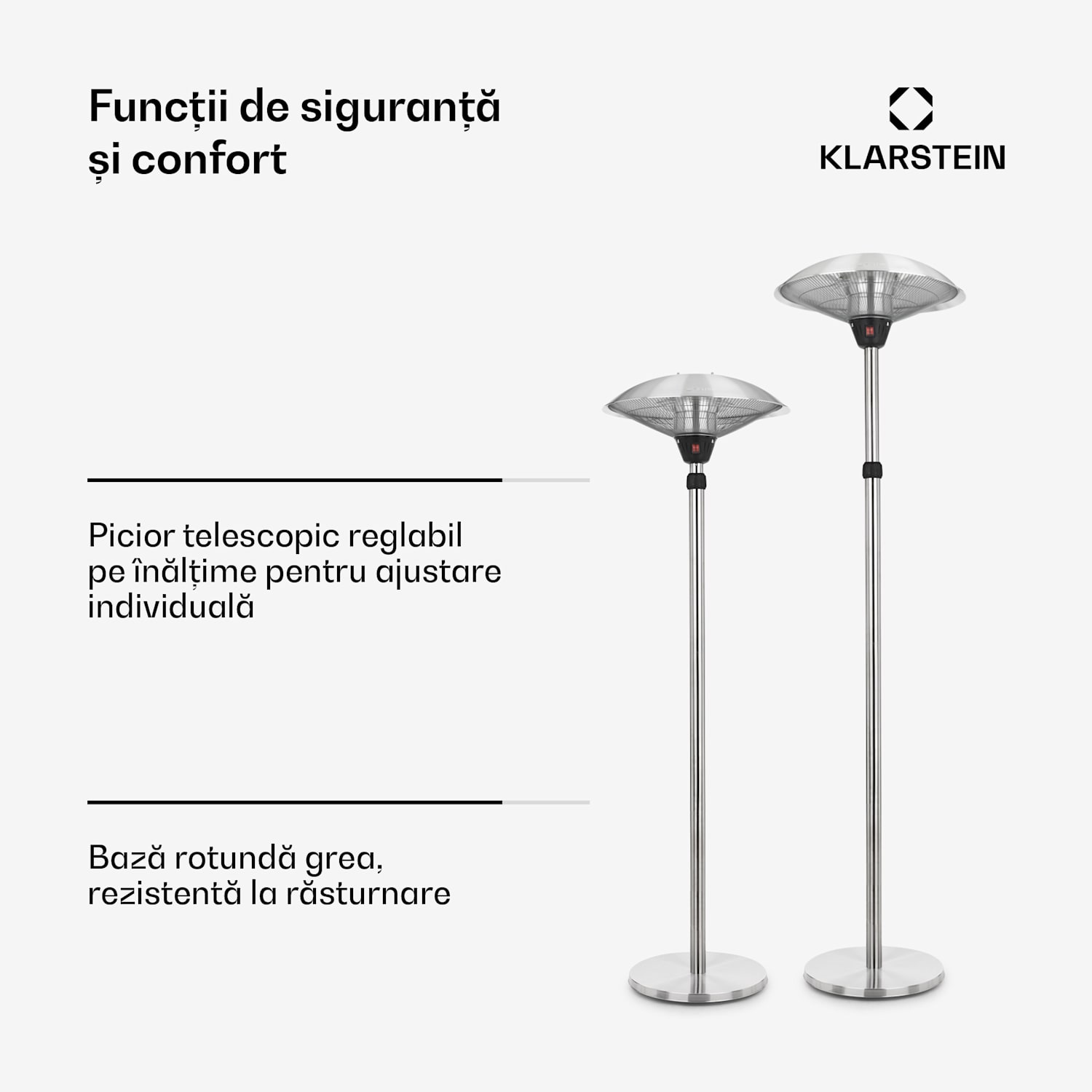Heat Guard, încălzitor radiant cu infraroșu, IP44, reglabil pe înălțime, IR ComfortHeat, 2100W 