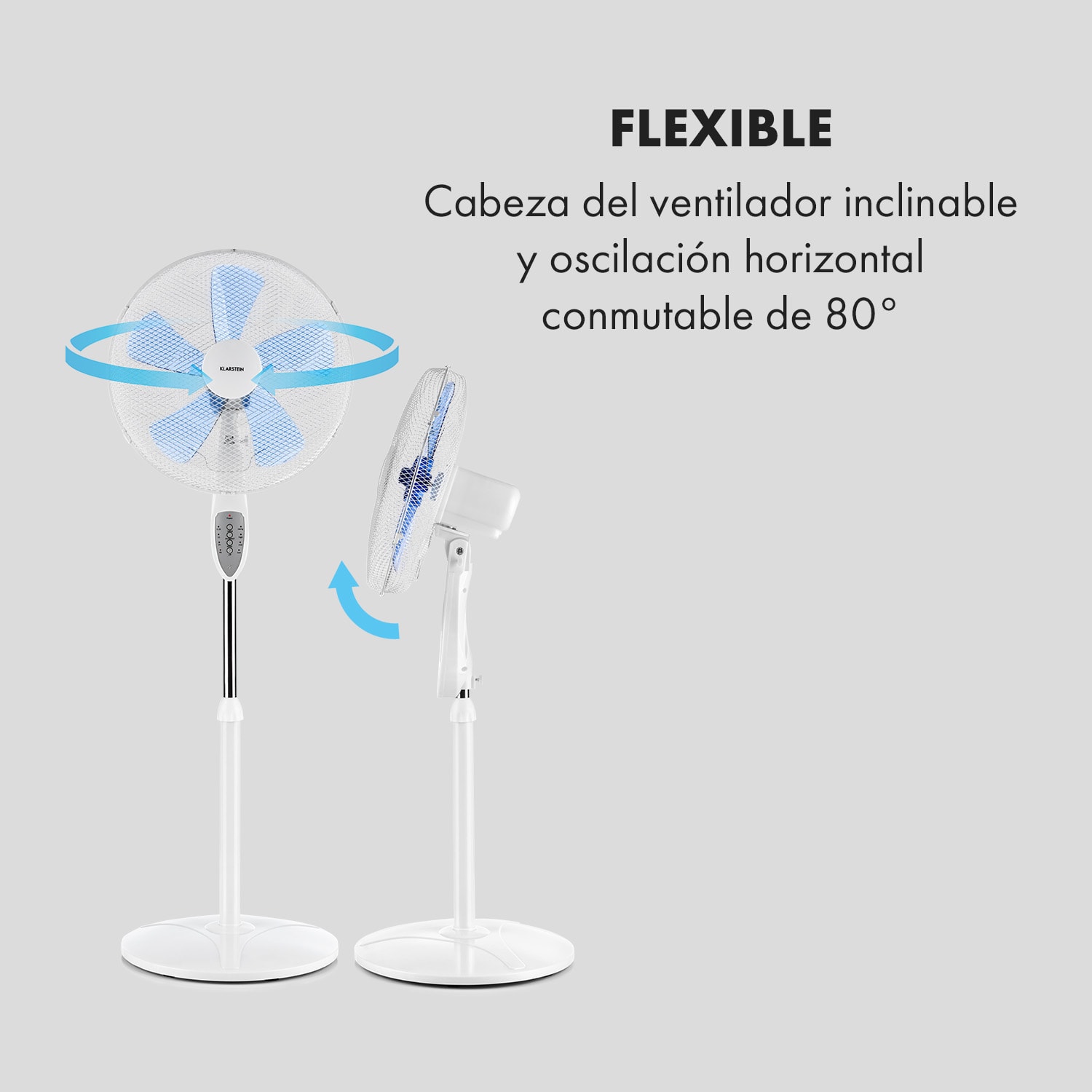 Summerjam Ventilador de pie 41 cm 50W 3 niveles color blanco Blanco