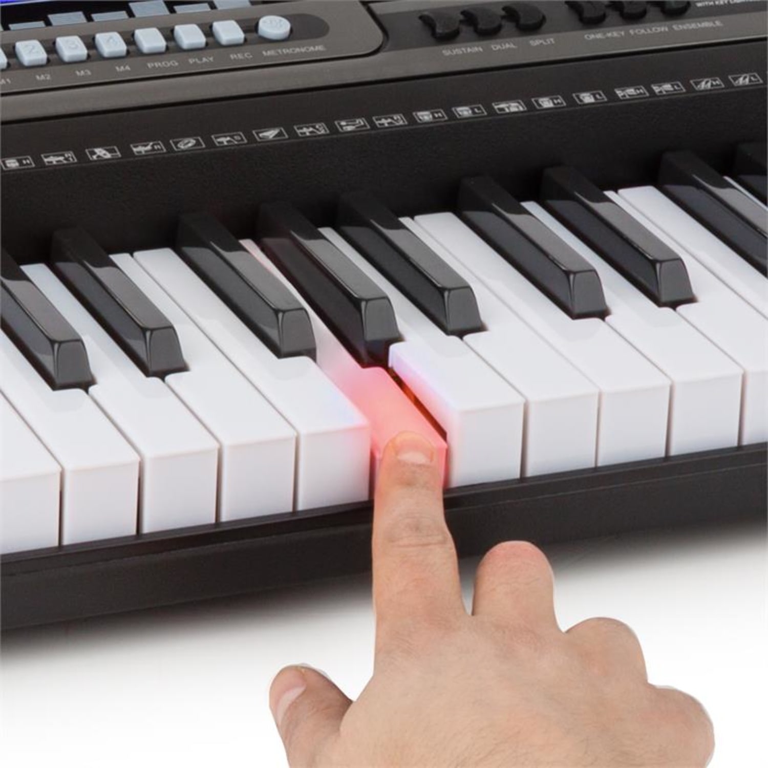 Etude Tastatură de învățare 450 USB 61 taste, USB MIDI player, taste iluminate, afișaj LCD, negru 