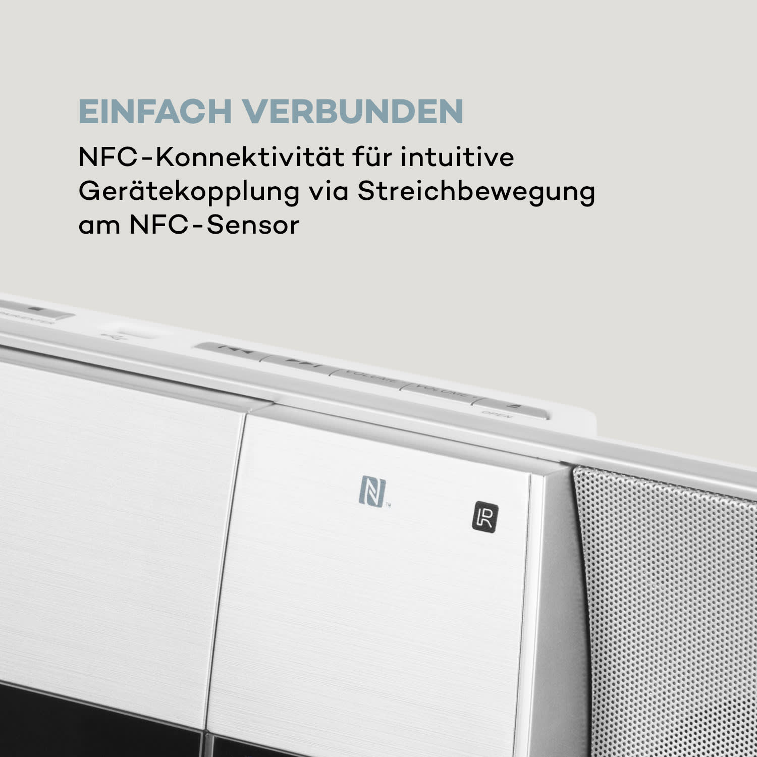 V-20 DAB Vertikal-Stereoanlage BT NFC CD MP3 USB DAB+ & UKW-Tuner