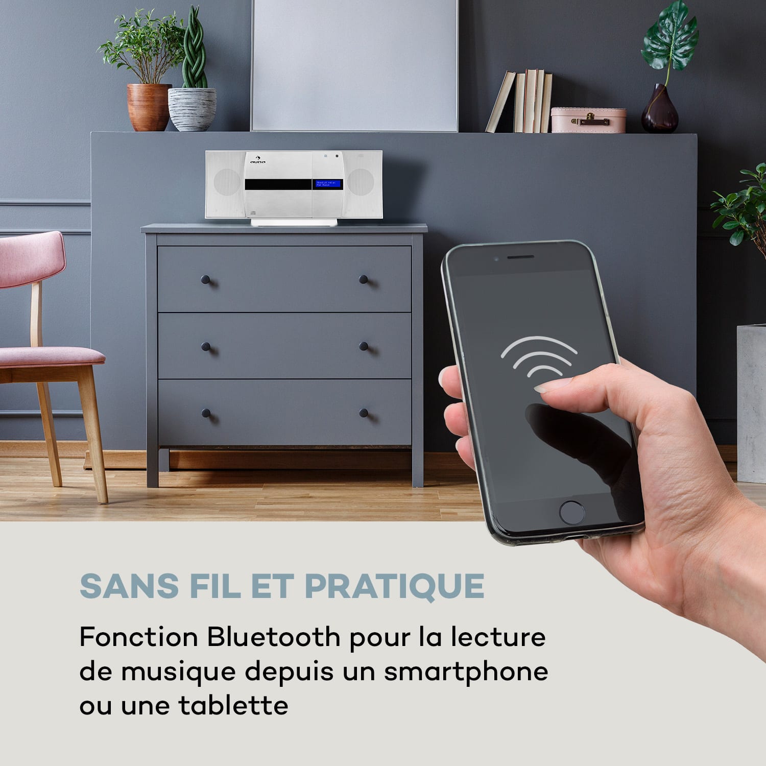 V-20 DAB verticale stereo-installatie bluetooth NFC cd mp3 USB DAB+ & FM tuner 