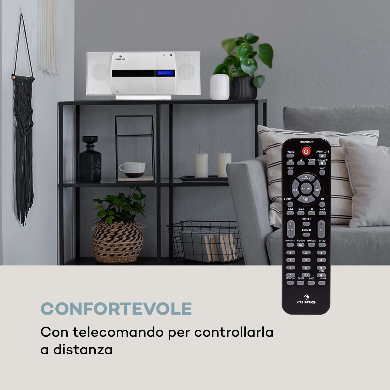 Impianto stereo verticale V-20 DAB Bluetooth NFC CD MP3 USB DAB+ & sintonizzatore FM 