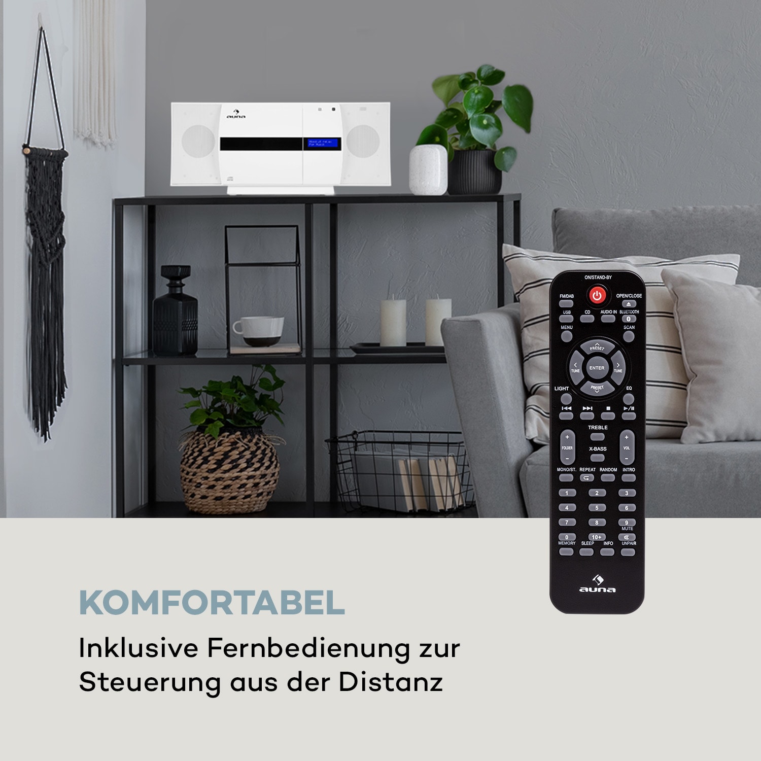 V-20 DAB Vertikal-Stereoanlage BT NFC CD MP3 USB DAB+ & UKW-Tuner 