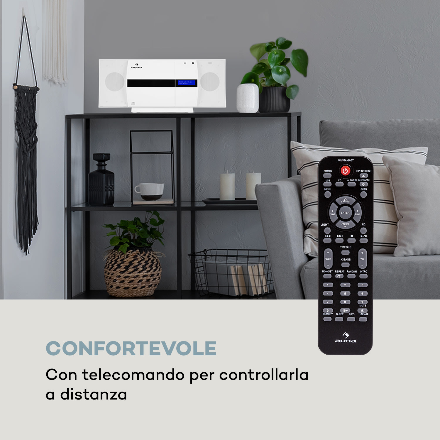 Impianto stereo verticale V-20 DAB Bluetooth NFC CD MP3 USB DAB+ & sintonizzatore FM