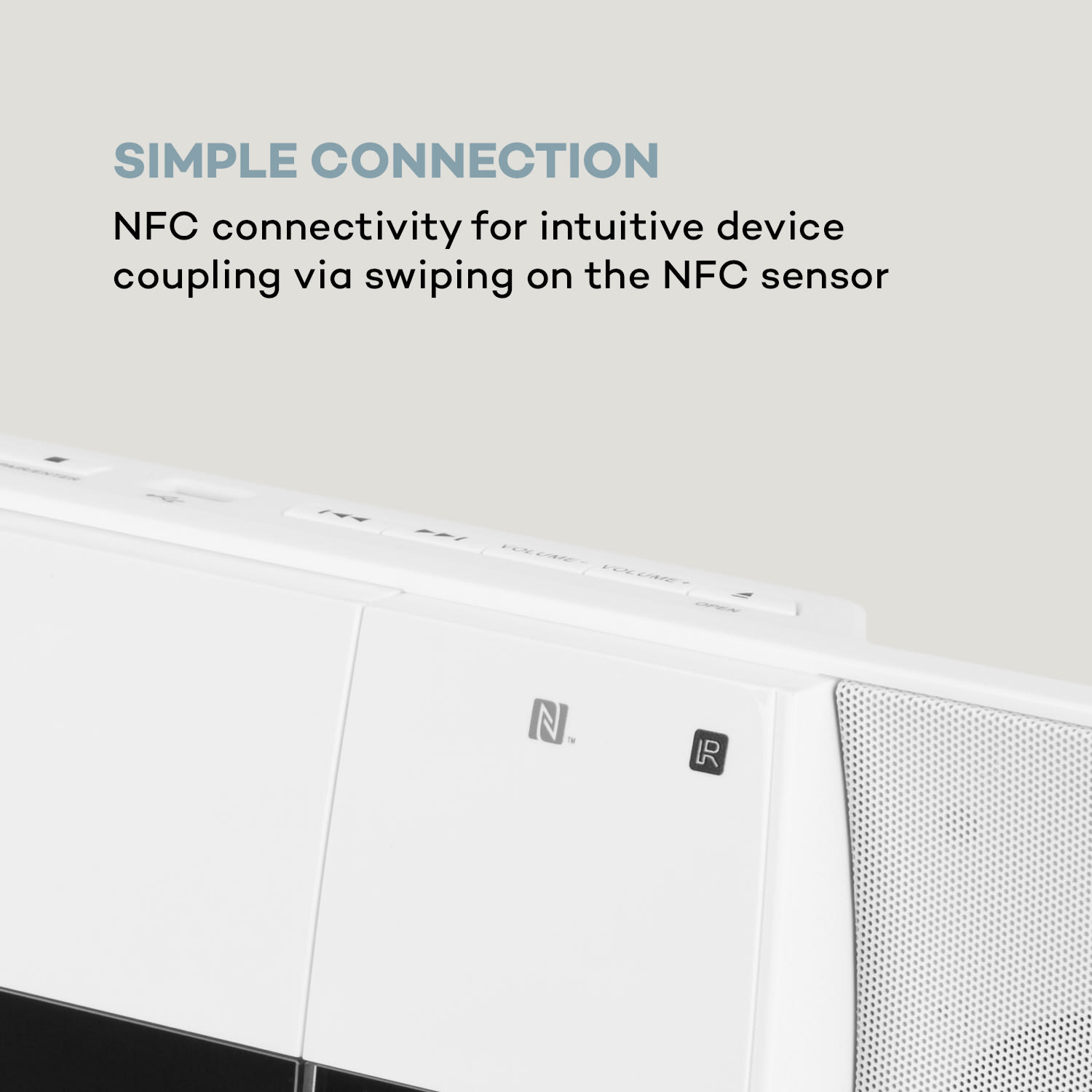 V-20 DAB, wieża stereo, Bluetooth, NFC, CD/USB, MP3, DAB+/FM