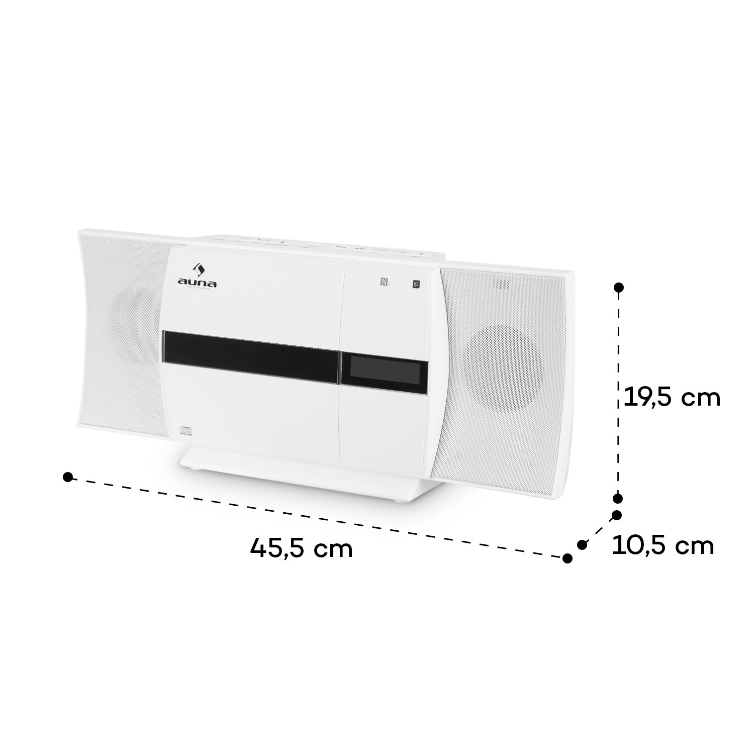 V-20 DAB, wieża stereo, Bluetooth, NFC, CD/USB, MP3, DAB+/FM