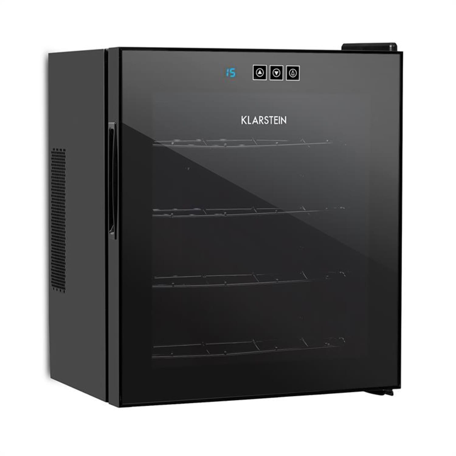 Vinarium vinotéka, 14 l 4 fľaše, dotyková, 38 dB, sklené dvere, čierna farba 