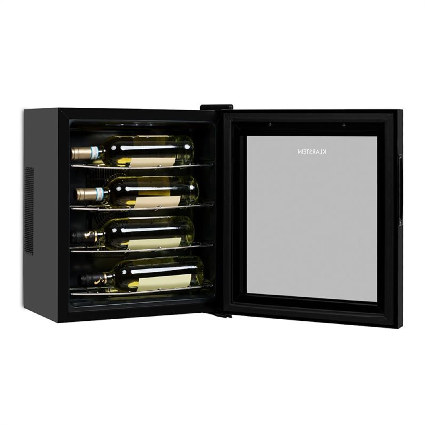 Vinarium vinotéka, 14 l 4 fľaše, dotyková, 38 dB, sklené dvere, čierna farba 