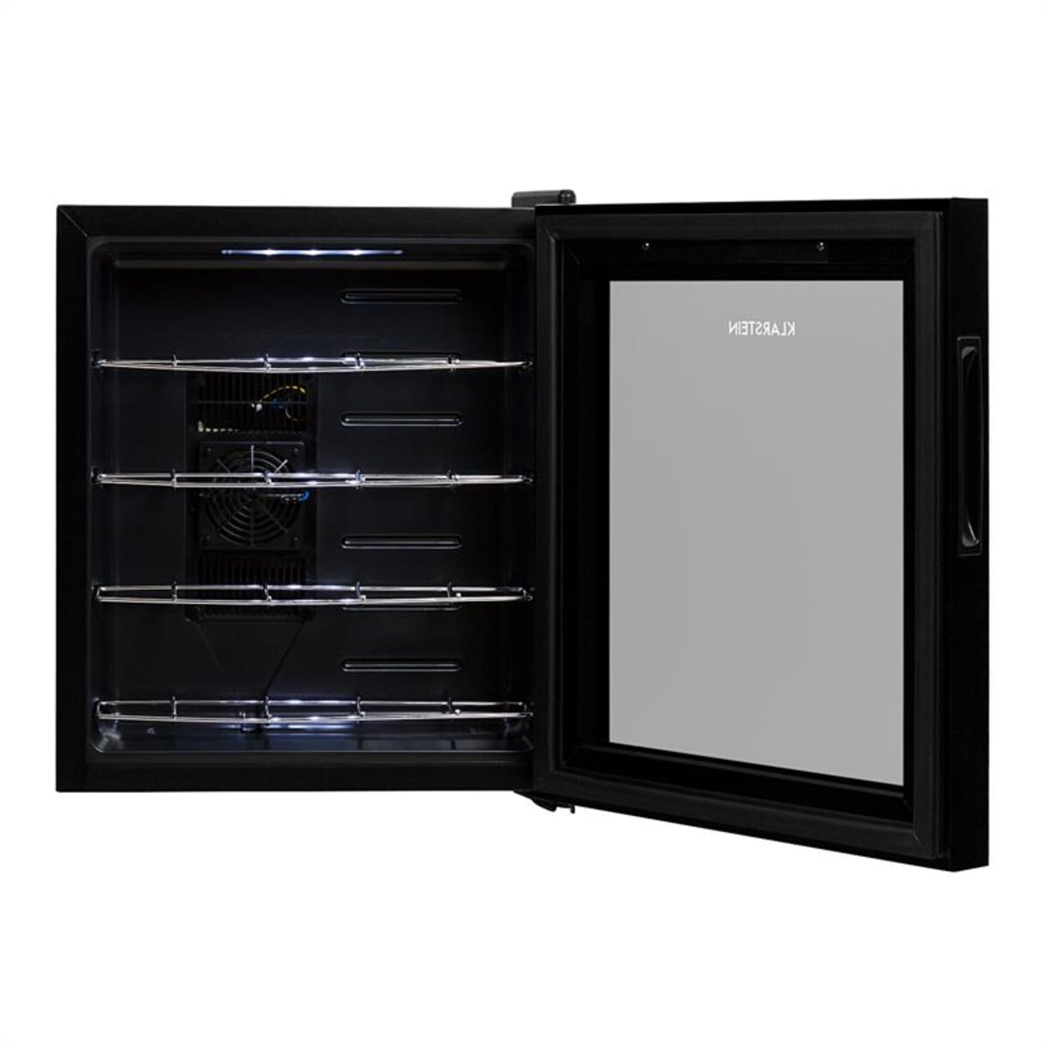 Vinarium vinotéka, 14 l 4 fľaše, dotyková, 38 dB, sklené dvere, čierna farba 