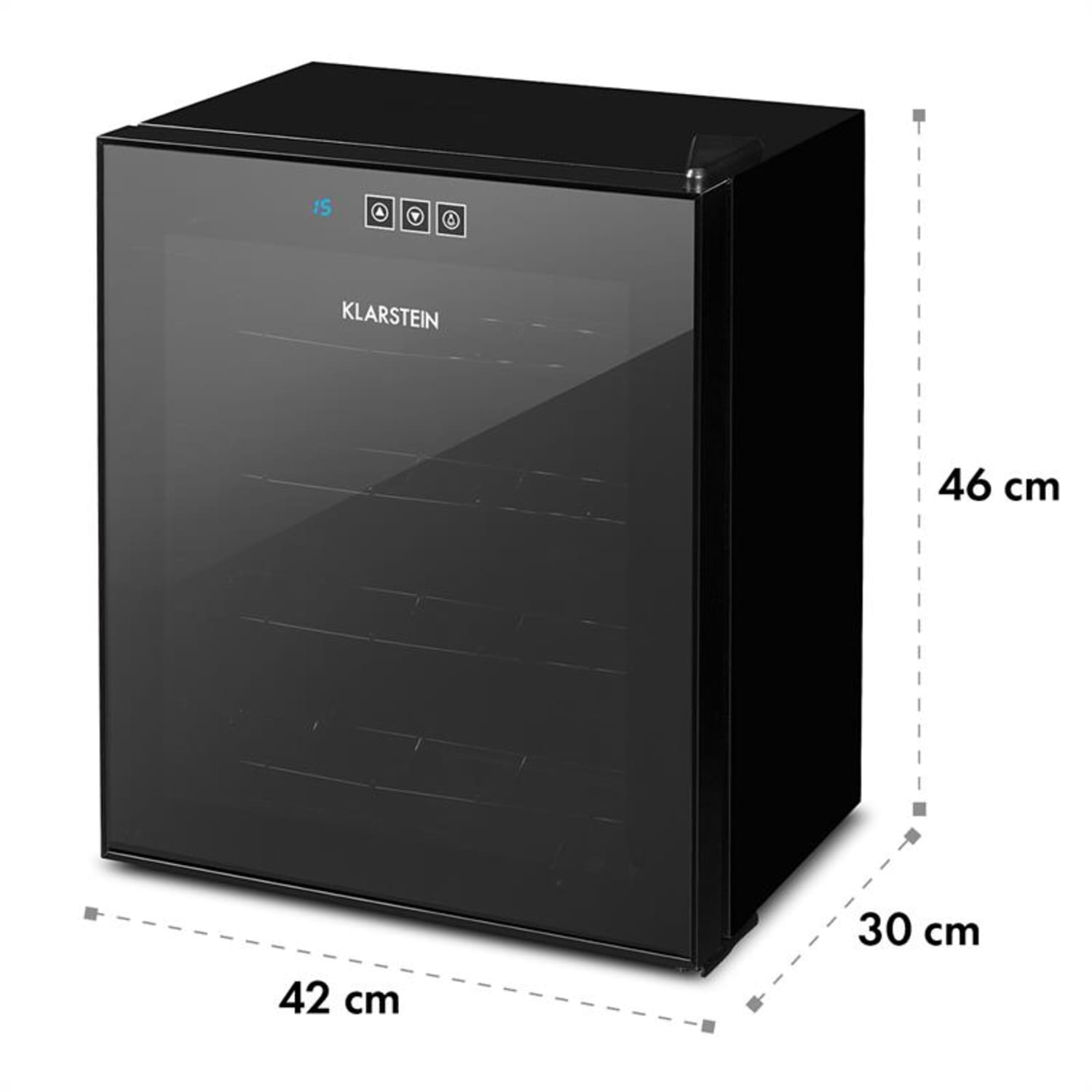Vinarium vinotéka, 14 l 4 fľaše, dotyková, 38 dB, sklené dvere, čierna farba 