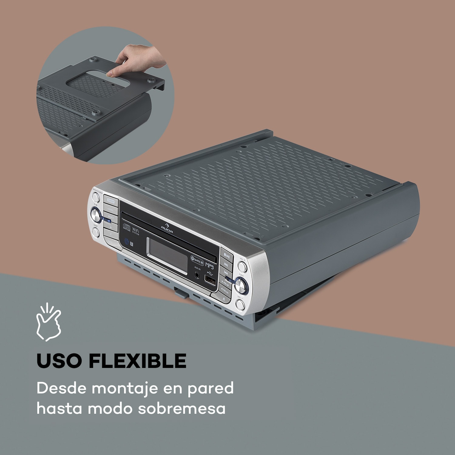 KR-500 CD Radio internet de cocina, WiFi integrado, reproductor de CD/MP3