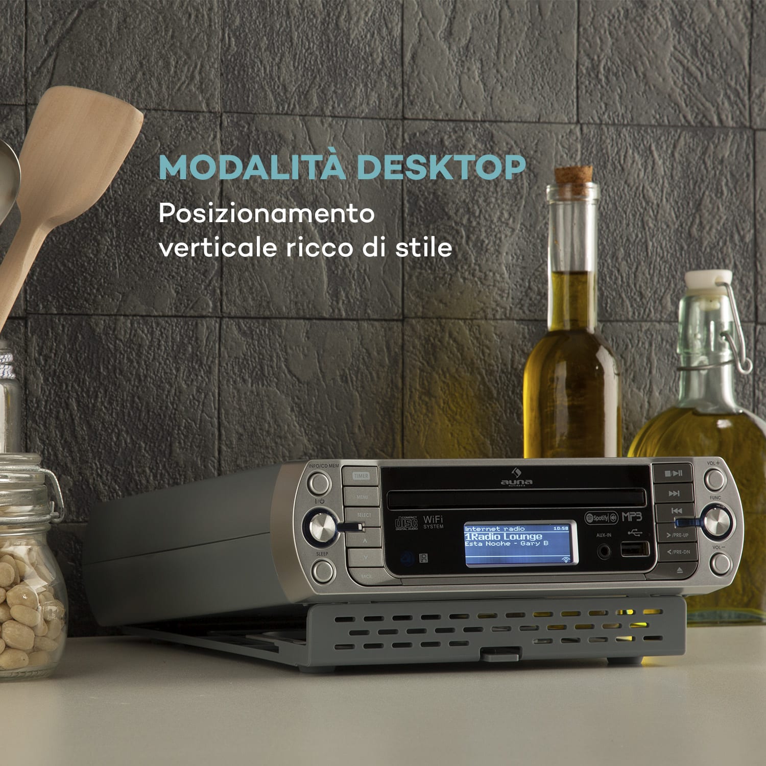 KR-500 CD Radio da Cucina, Web/PLL FM, WiFi Integrato, Lettore CD/Mp3 