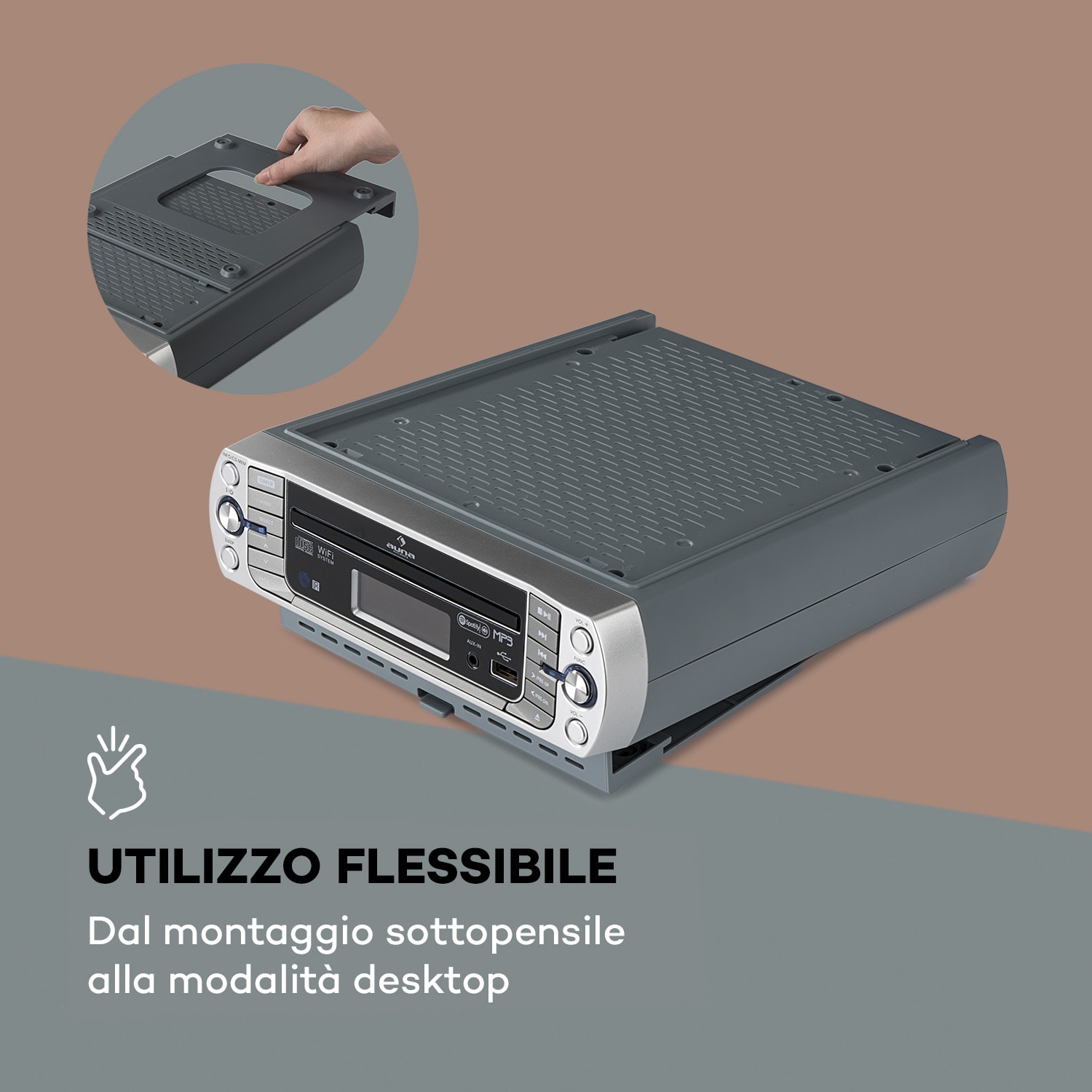 KR-500 CD Radio da Cucina, Web/PLL FM, WiFi Integrato, Lettore CD/Mp3 