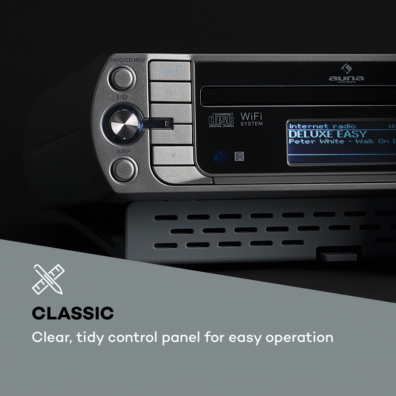 KR-500 CD, kuchenne radio internetowe/PLL FM, WiFi, CD/MP3 odtwarzacz