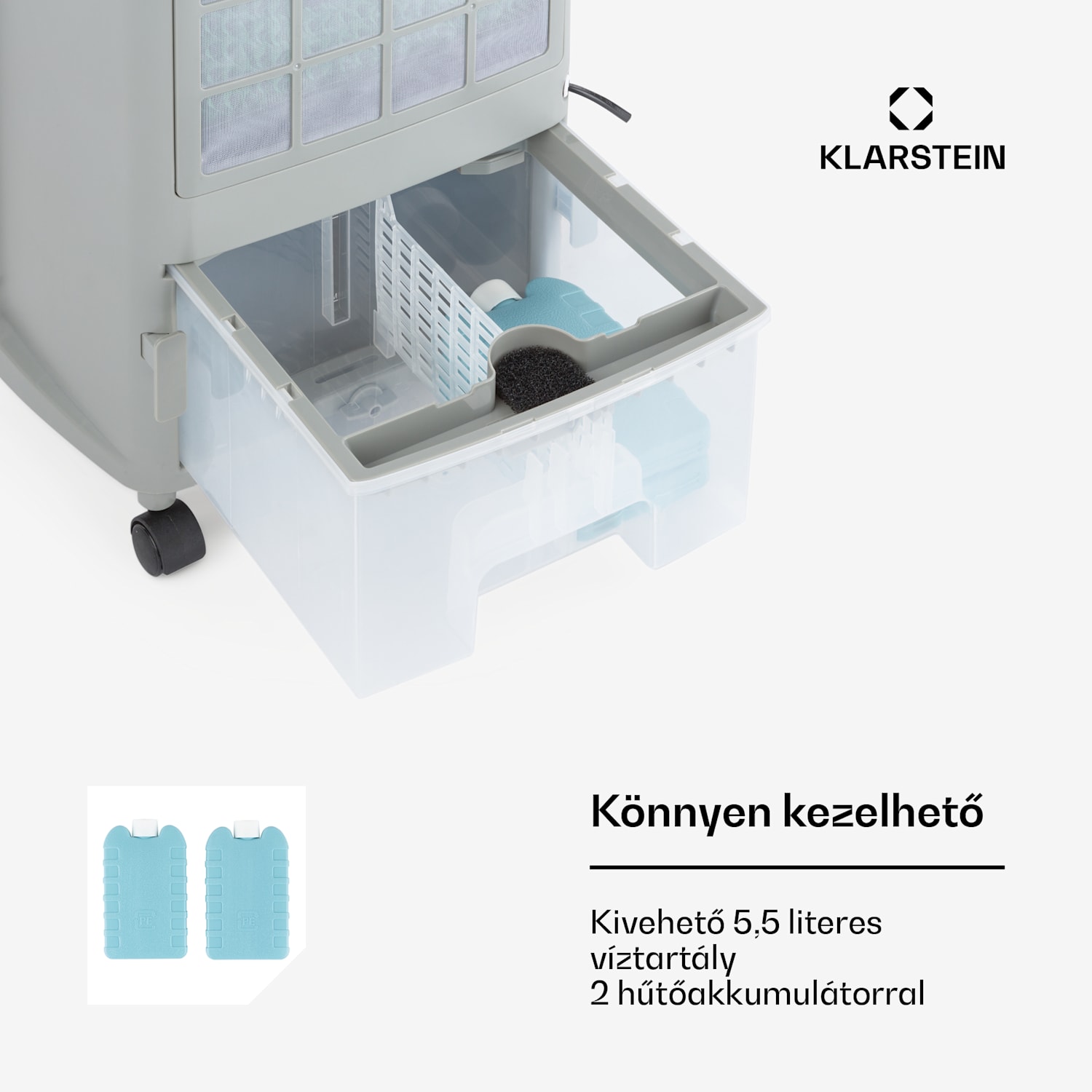 Whirlwind, 3 az 1-ben, klímaberendezés, ventilátor, léghűtő, párásító, 5.5l, 110W 1600 m³/h | Nem | Fekete