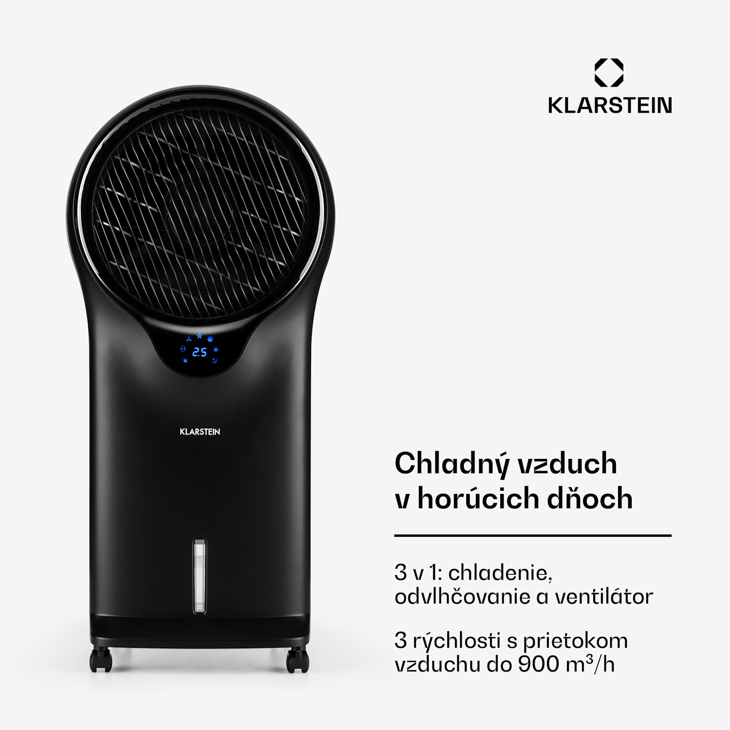 Whirlwind, 3 v 1 ochladzovač vzduchu, ventilátor, zvlhčovač vzduchu, 110 W, 5,5 l, čierny 1600 m³/h | Nie | Čierna