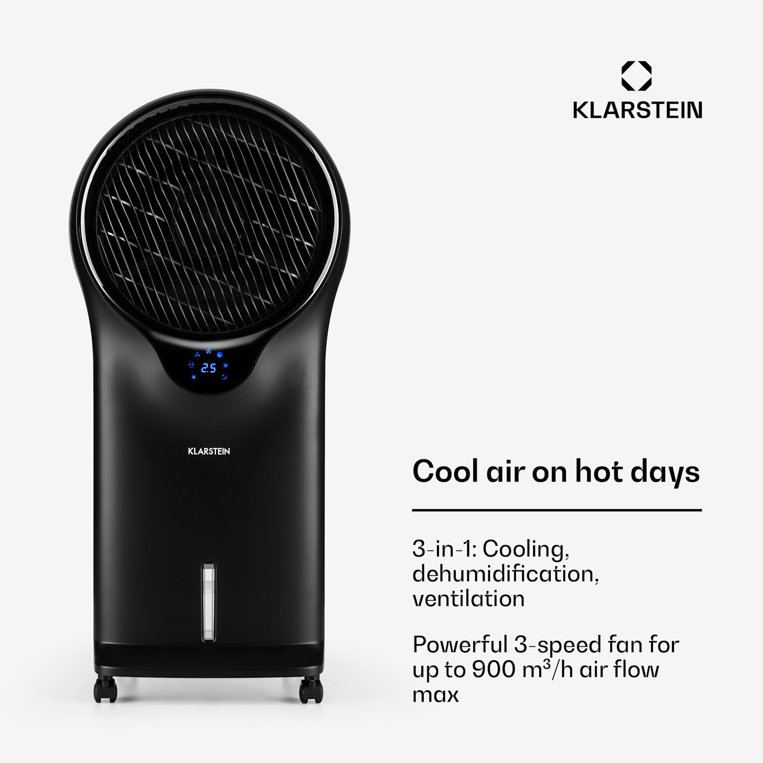 Whirlwind 3-in-1 luchtkoeler ventilator luchtbevochtiger 1600 m³/h 