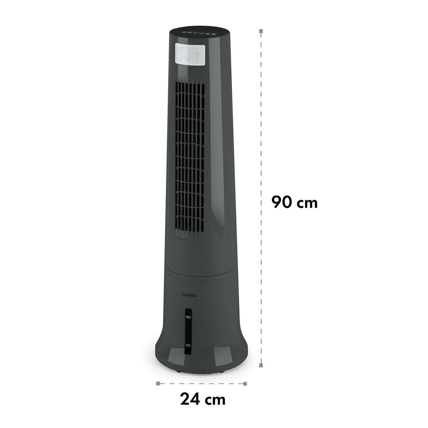 Highrise, klimator, wentylator, nawilżacz powietrza, 35 W, 2,5 l, wkłady chłodzące Antracyt