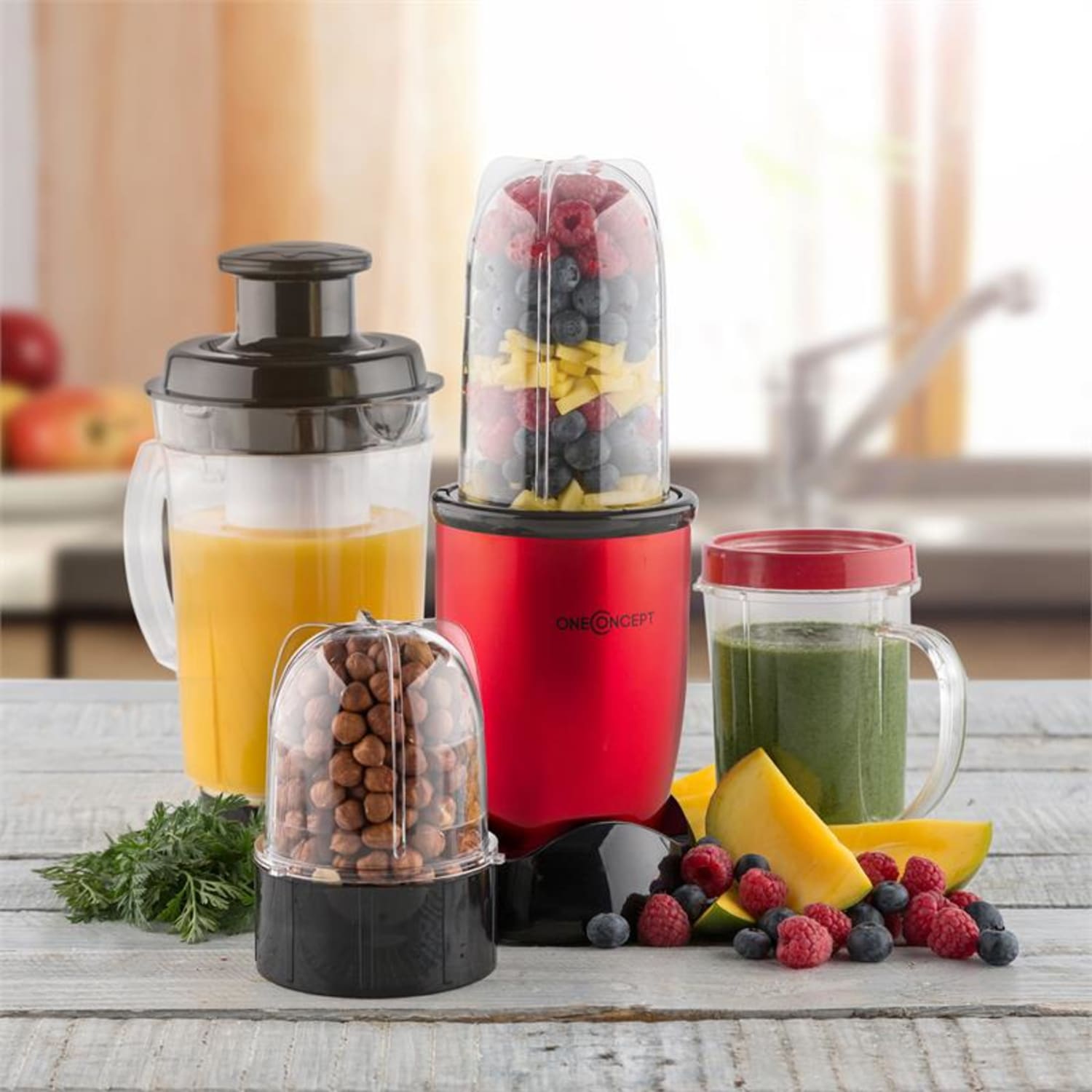 SMOOTHY 2G, RDEČA BARVA, 220 W, NAMIZNI MEŠALNIK, PRIPRAVA SMOOTHIJEV, BREZ VSEBNOSTI BPA Rdeča