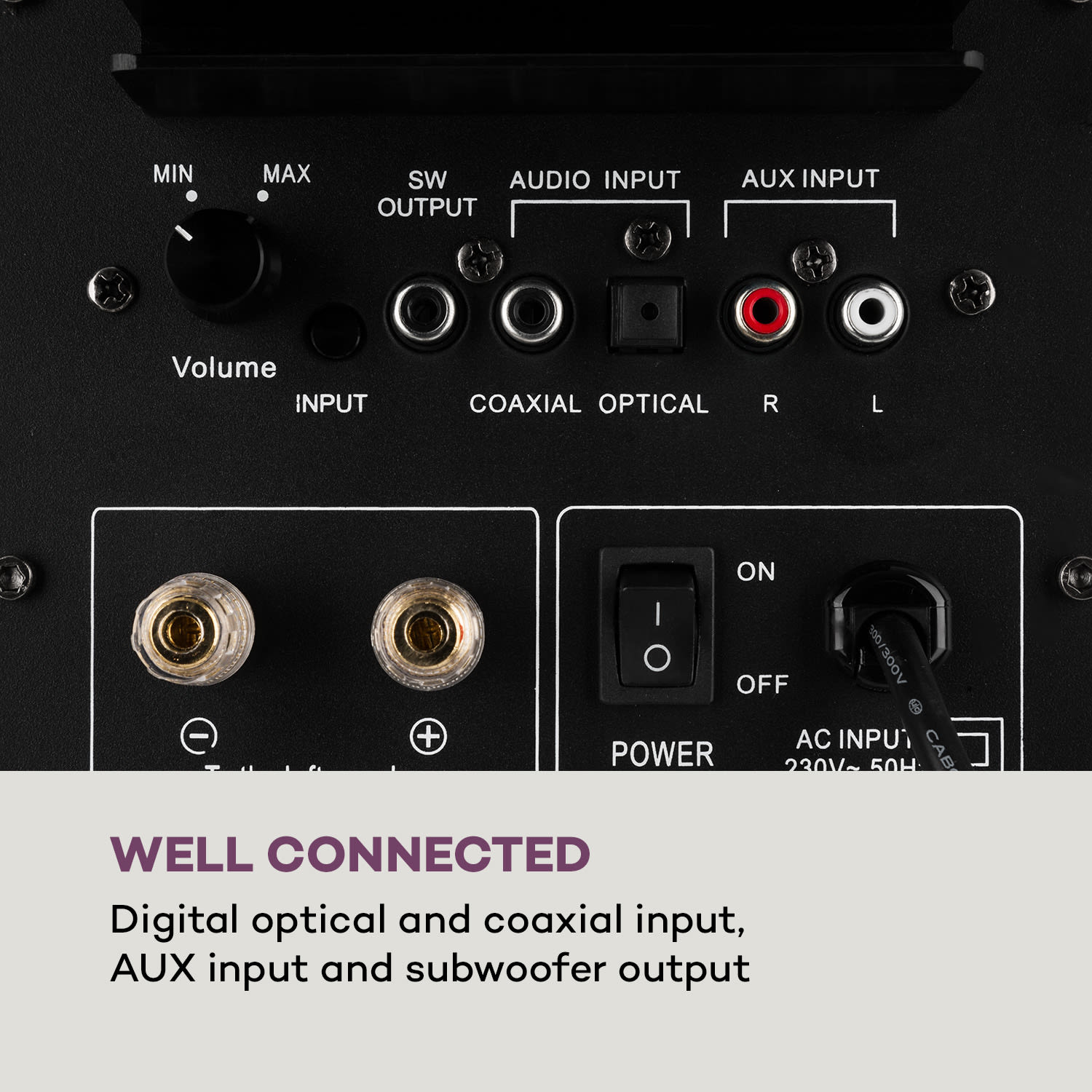 Line 700 A, torony hangfal szett, aktív, 240 W RMS, BT, fekete 