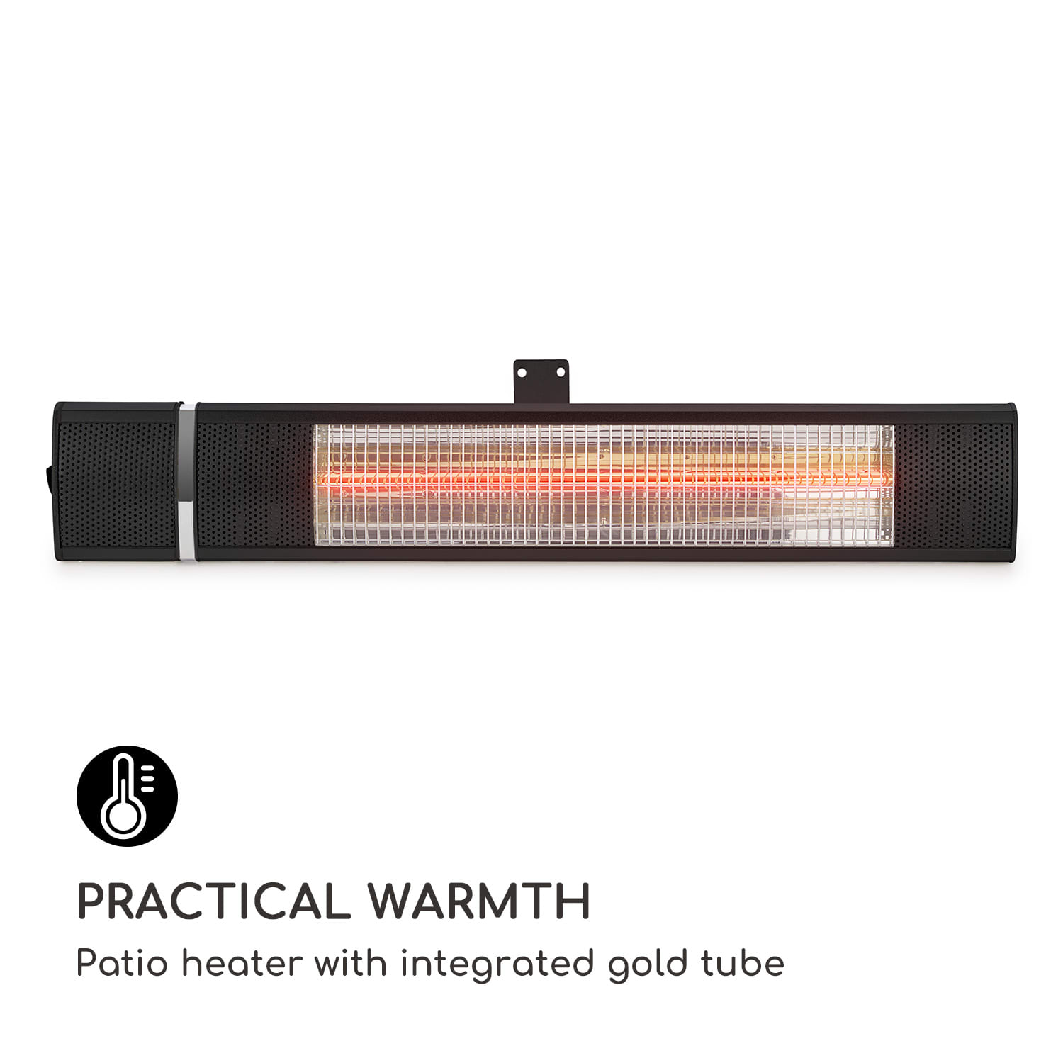 Gold Bar 2000, infračervený ohrievač, 2000 W, pozlátená žiarovka, IP65, čierny 